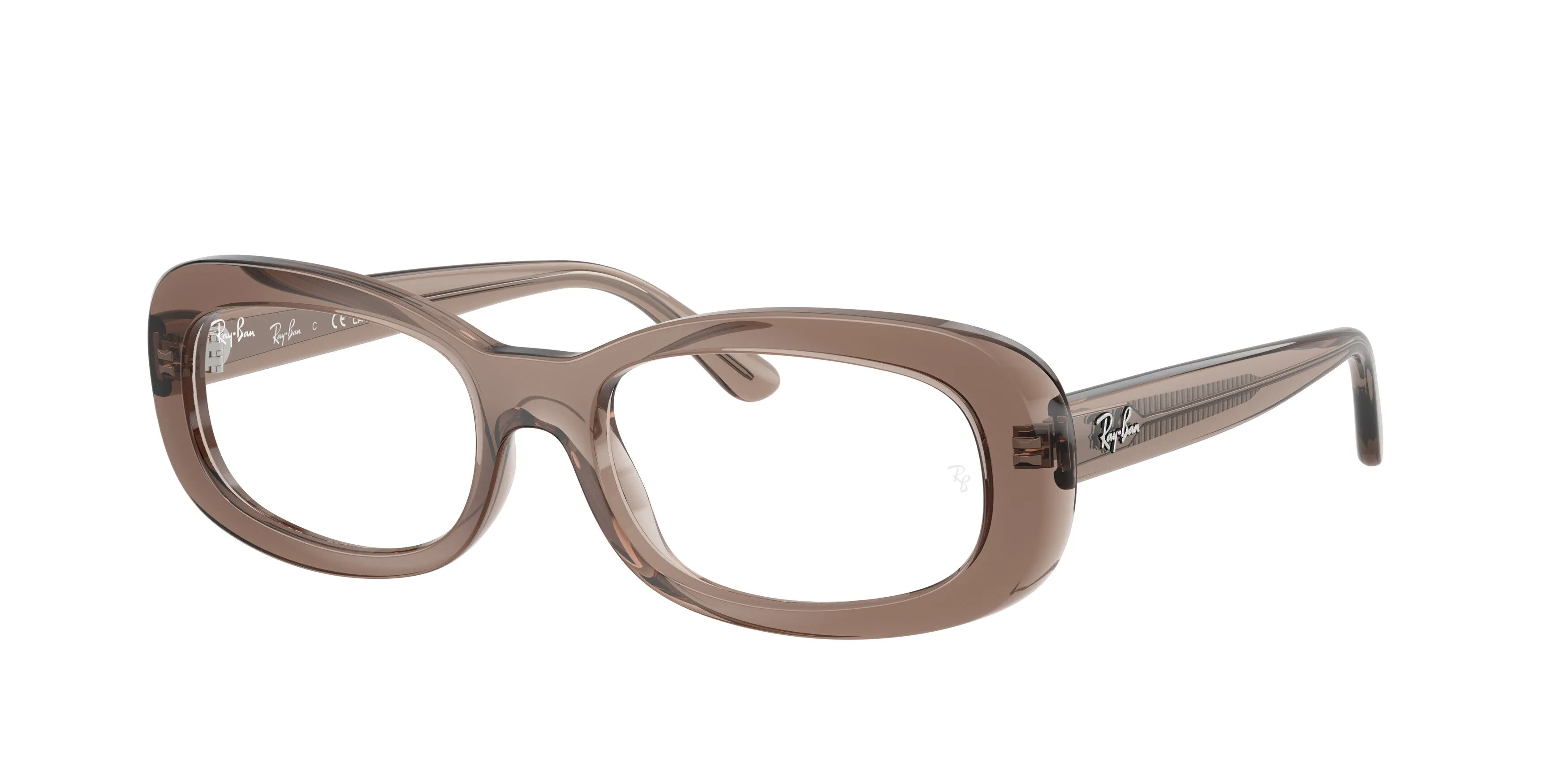 Ray - Ban RX2221V 8457 Montature da vista Acetato Marrone Trasparente Rotonda Normale - immagine 1