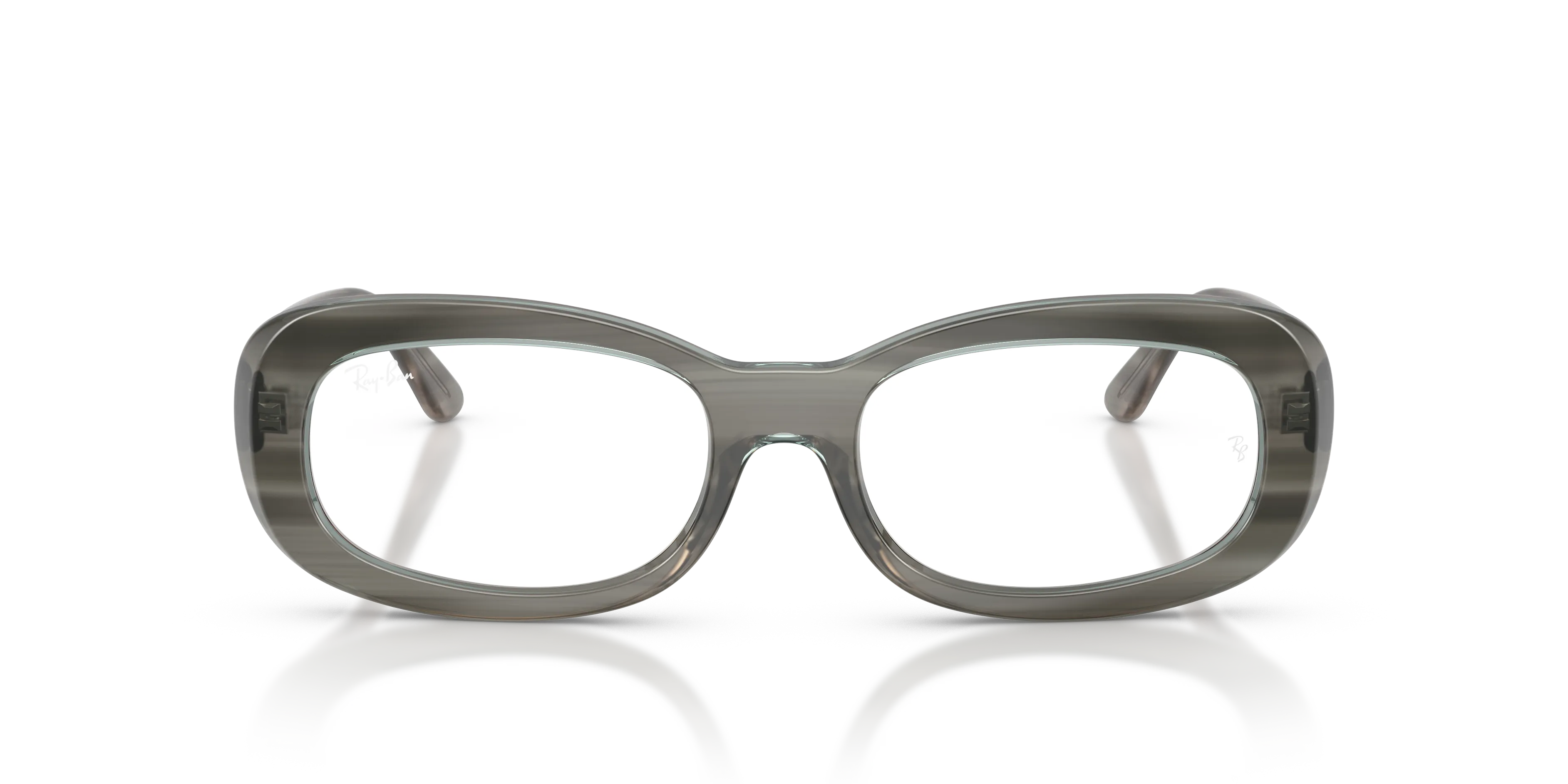 Ray - Ban RX2221V 8453 Montature da vista Acetato Grigio Trasparente Rotonda Normale - immagine 3