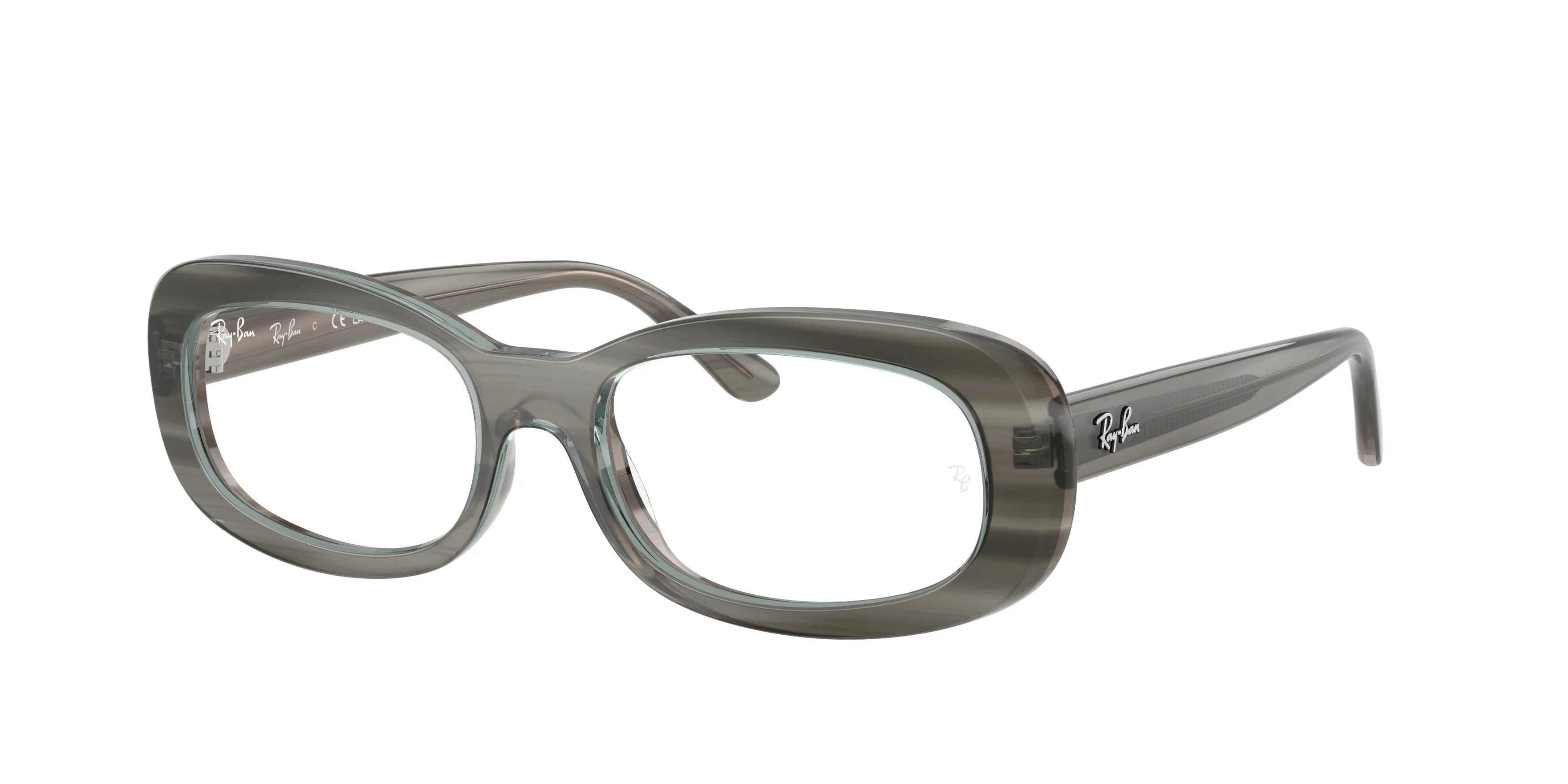 Ray - Ban RX2221V 8453 Montature da vista Acetato Grigio Trasparente Rotonda Normale - immagine 1