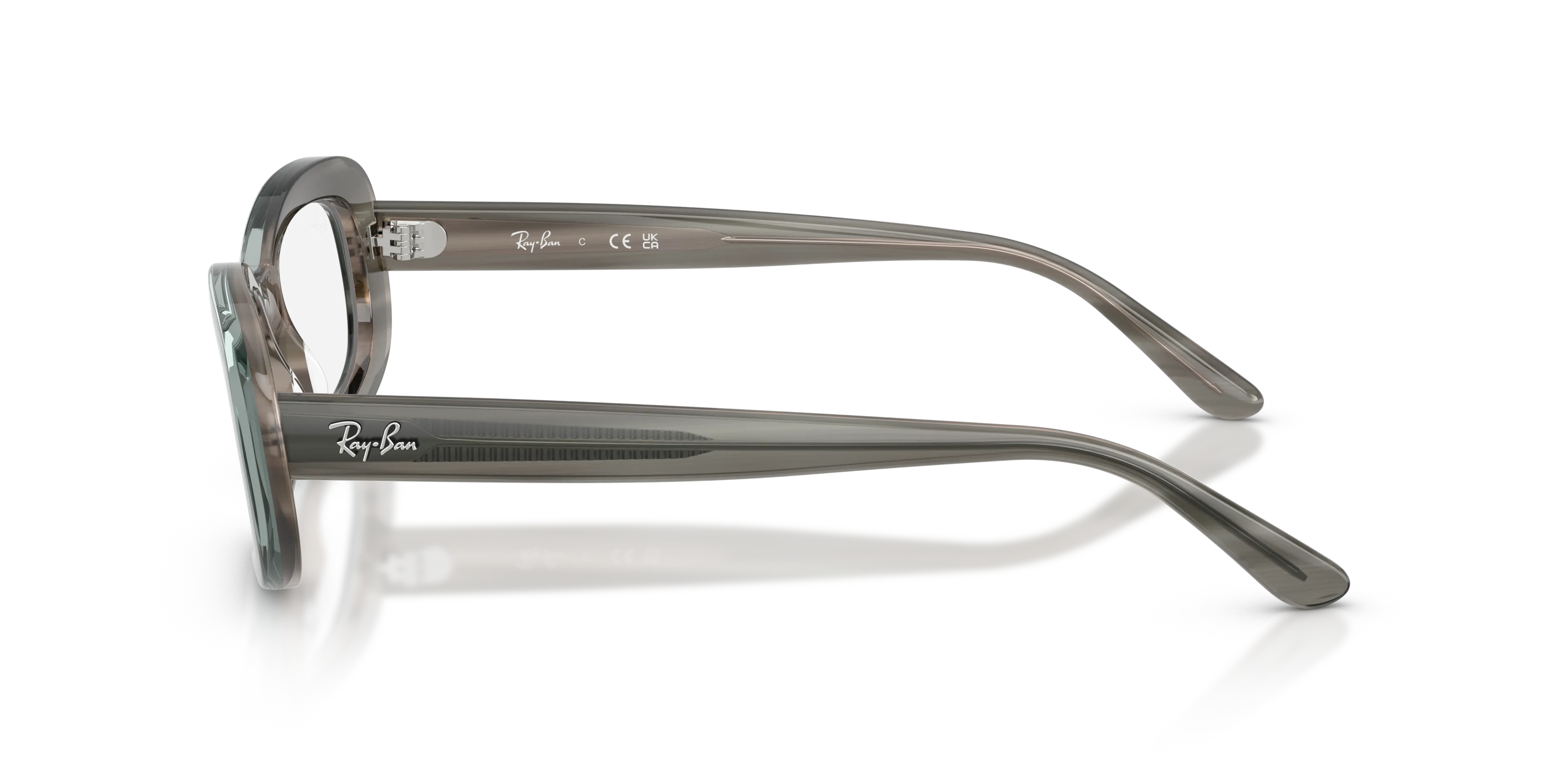 Ray - Ban RX2221V 8453 Montature da vista Acetato Grigio Trasparente Rotonda Normale - immagine 4
