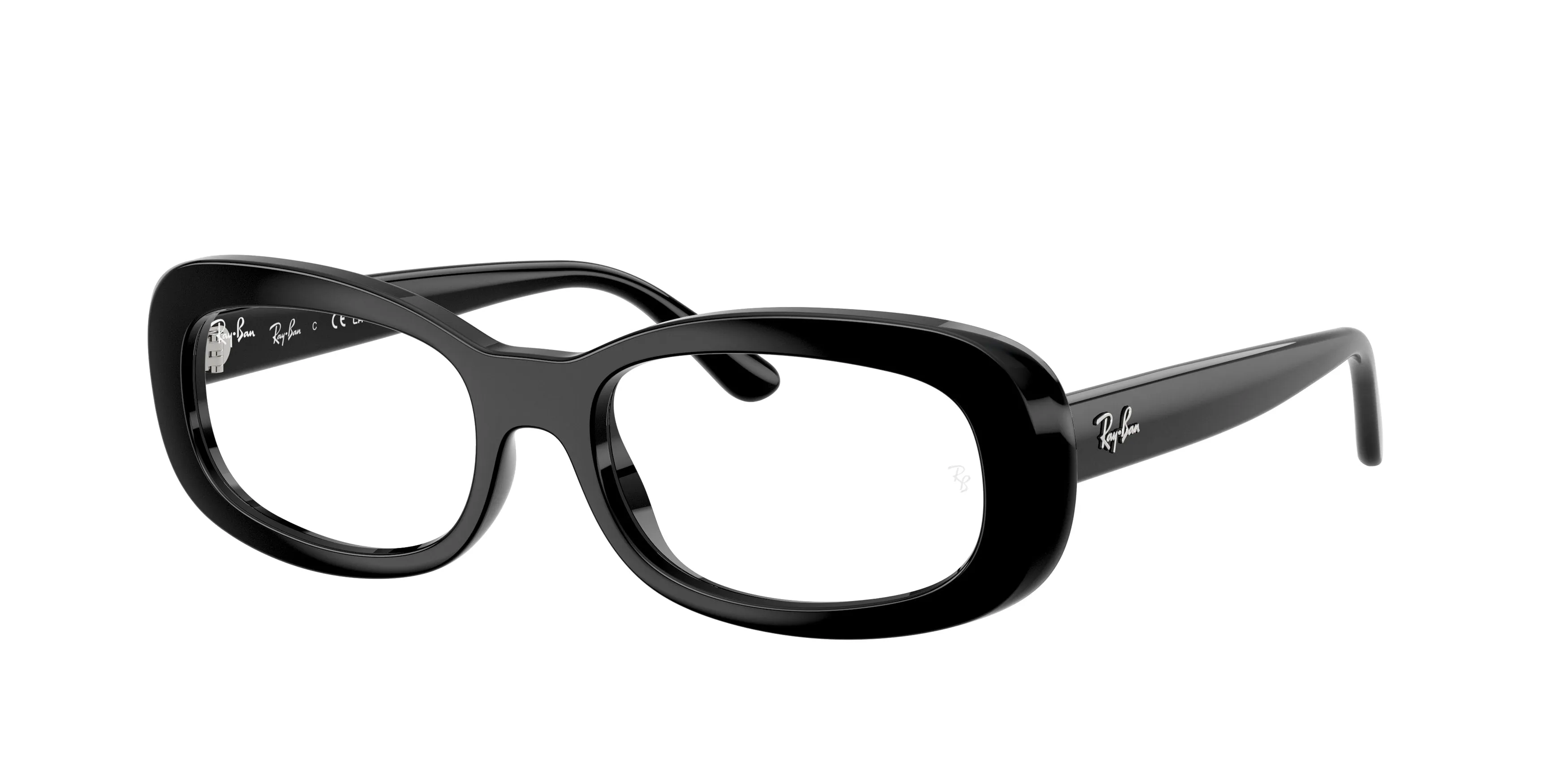 Ray - Ban RX2221V 2000 Montature da vista Acetato Nero Trasparente Rotonda Normale - immagine 1