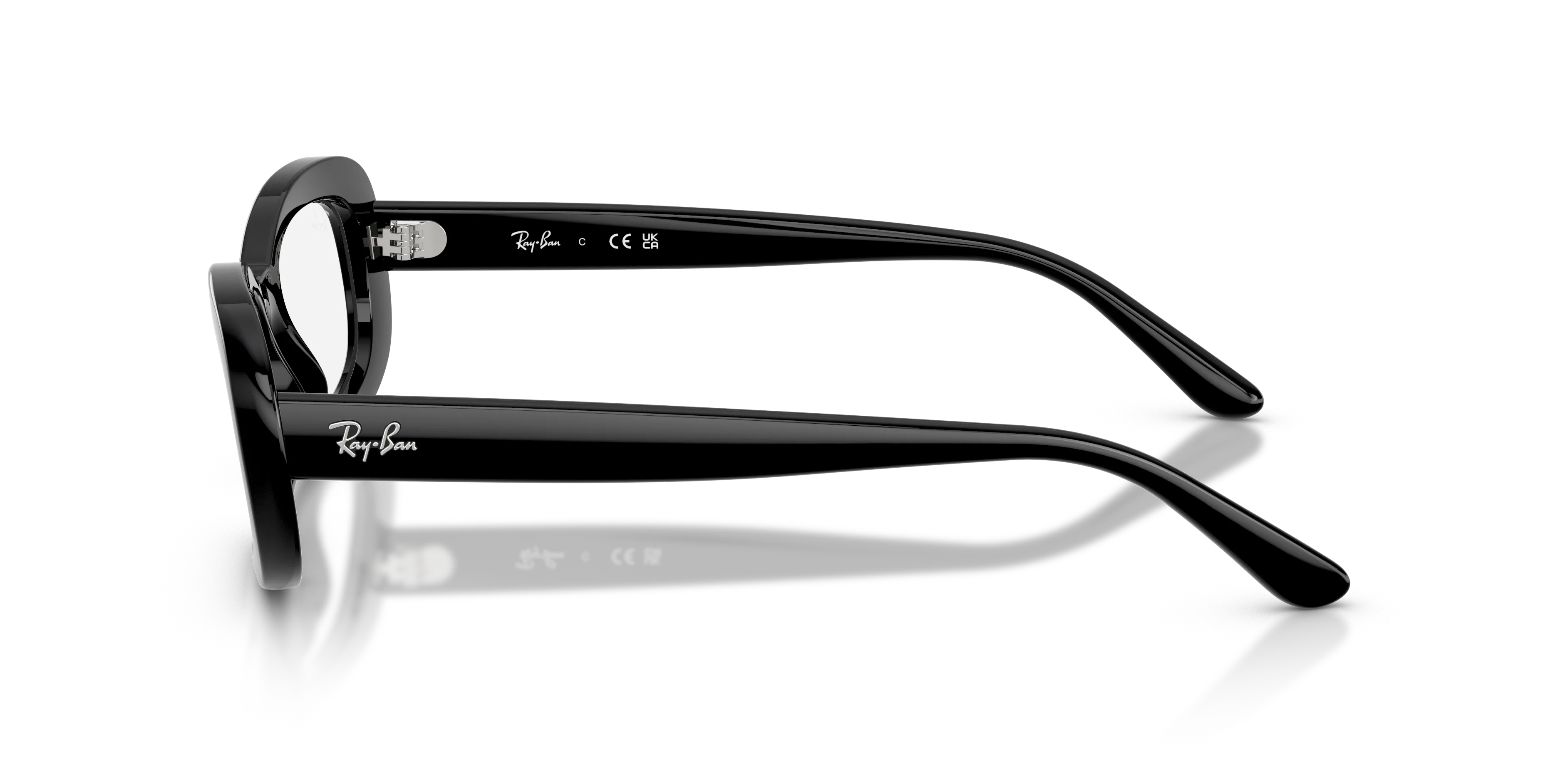 Ray - Ban RX2221V 2000 Montature da vista Acetato Nero Trasparente Rotonda Normale - immagine 4