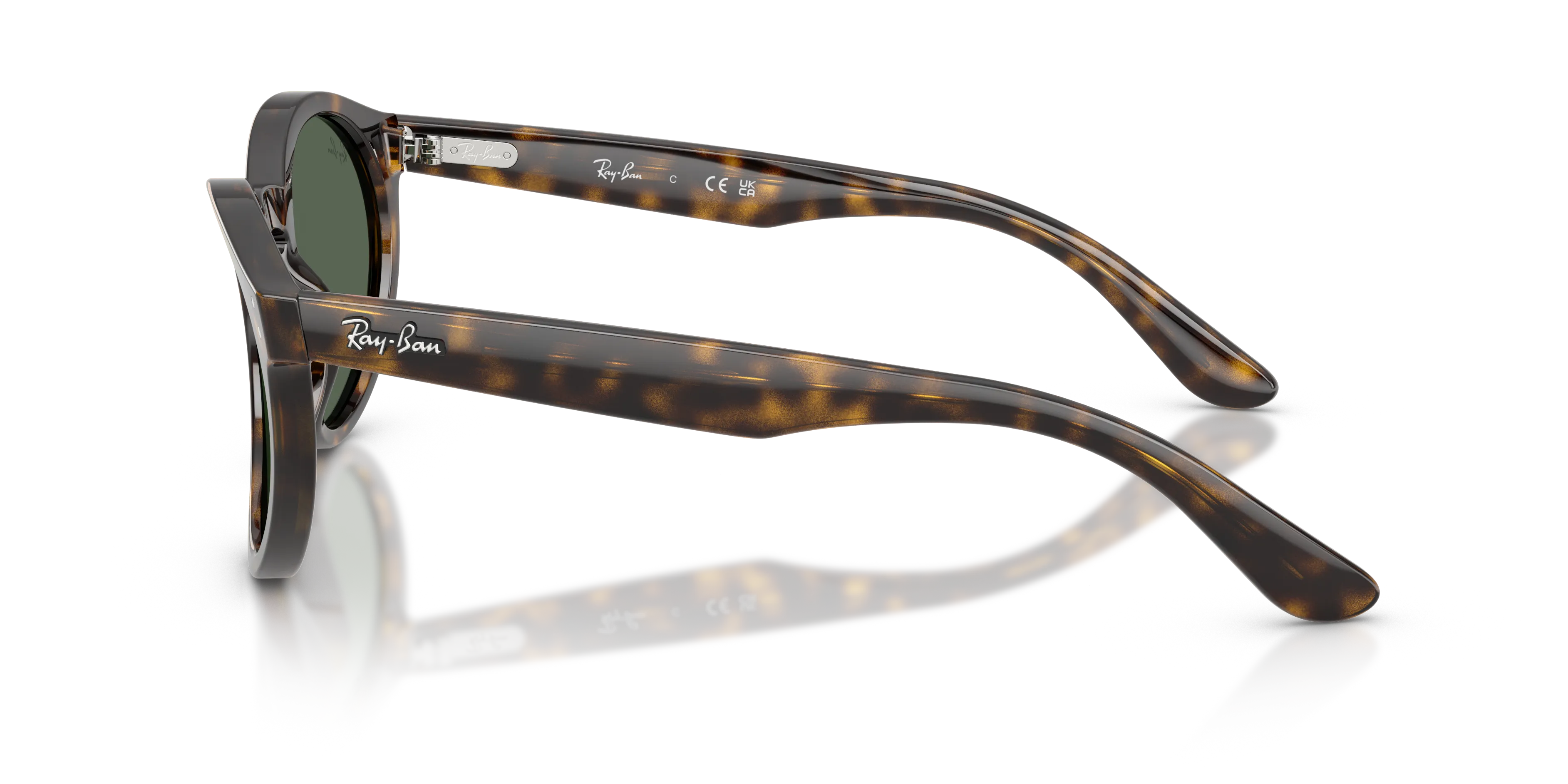 Ray - Ban RBR0505S 6790VR Occhiali da sole Acetato Tartaruga Verde Pantos Normale - immagine 4