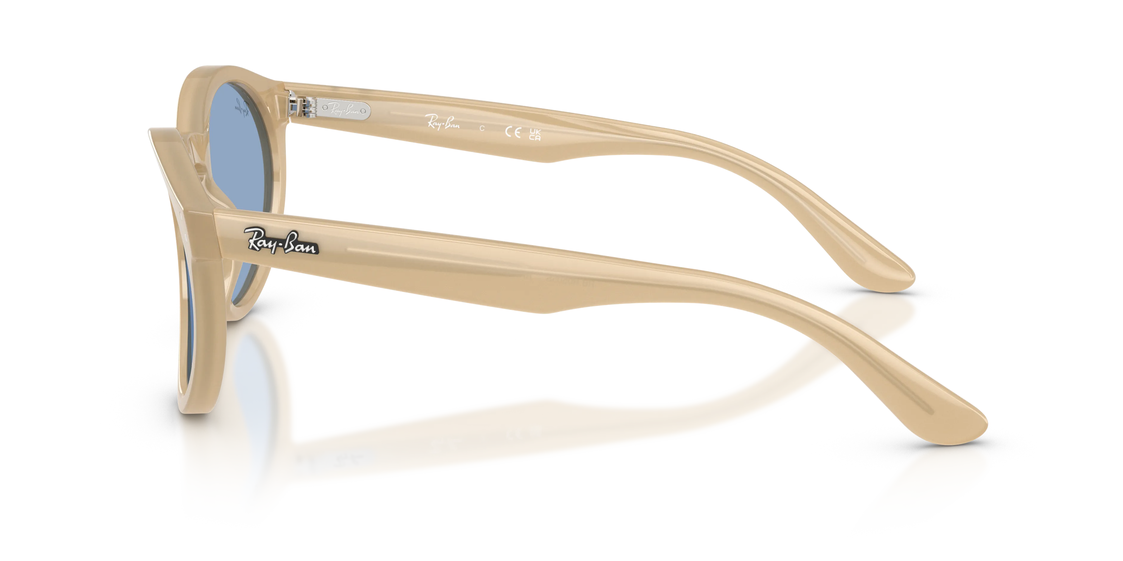Ray - Ban RBR0505S 678072 Occhiali da sole Acetato Marrone Blu Pantos Normale - immagine 4