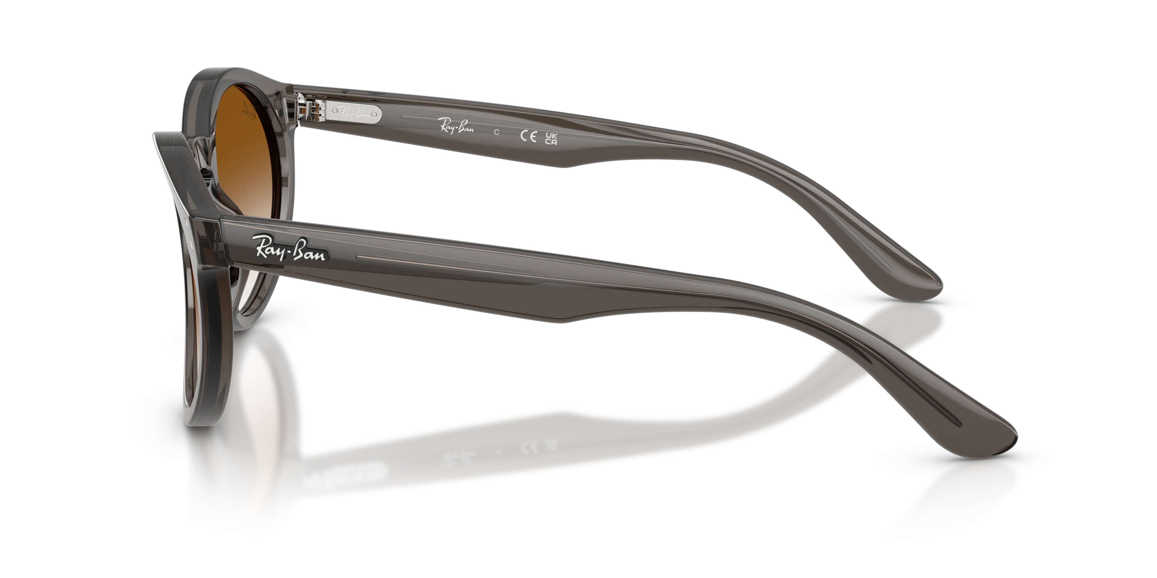 Ray - Ban RBR0505S 6707CB Occhiali da sole Acetato Grigio Marrone Pantos Normale Sfumato - immagine 4
