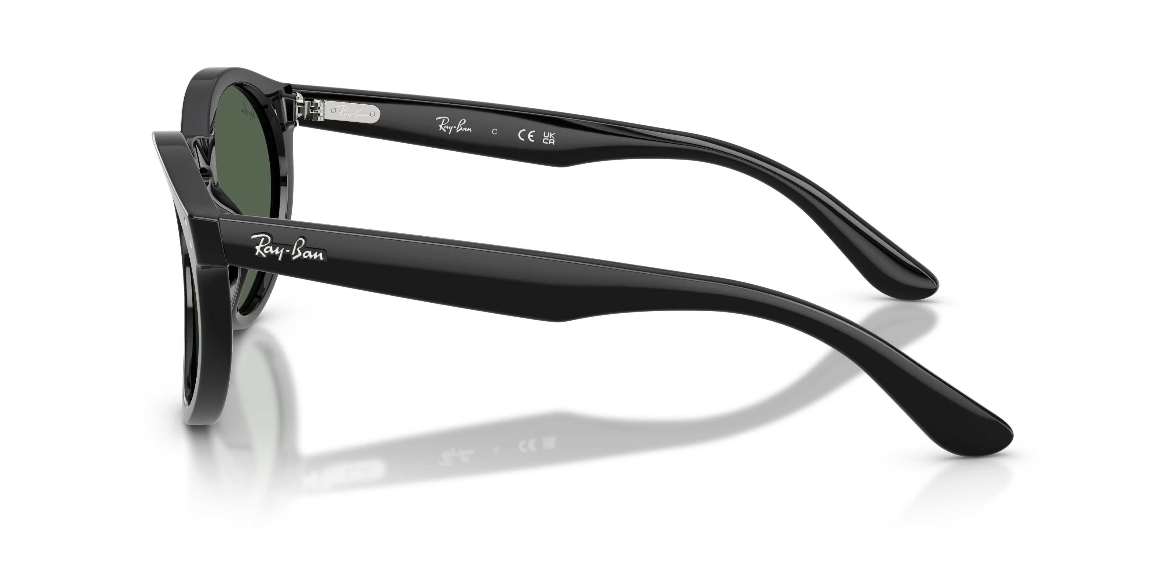 Ray - Ban RBR0505S 6677VR Occhiali da sole Acetato Nero Verde Pantos Normale - immagine 4
