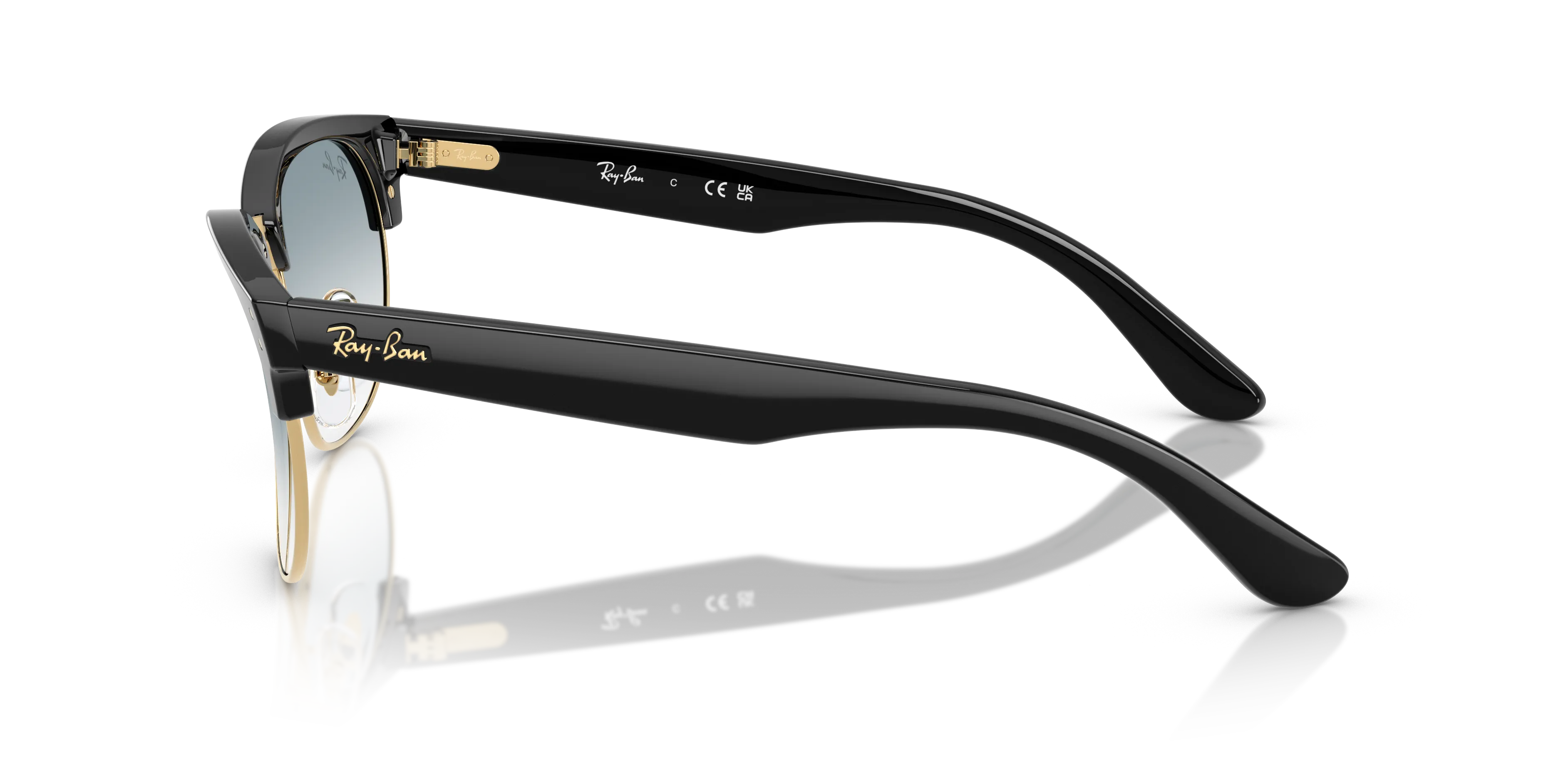 Ray - Ban RBR0504S CLUBMASTER REVERSE 667779 Occhiali da sole Acetato Nero Blu Squadrata Normale Sfumato - immagine 4