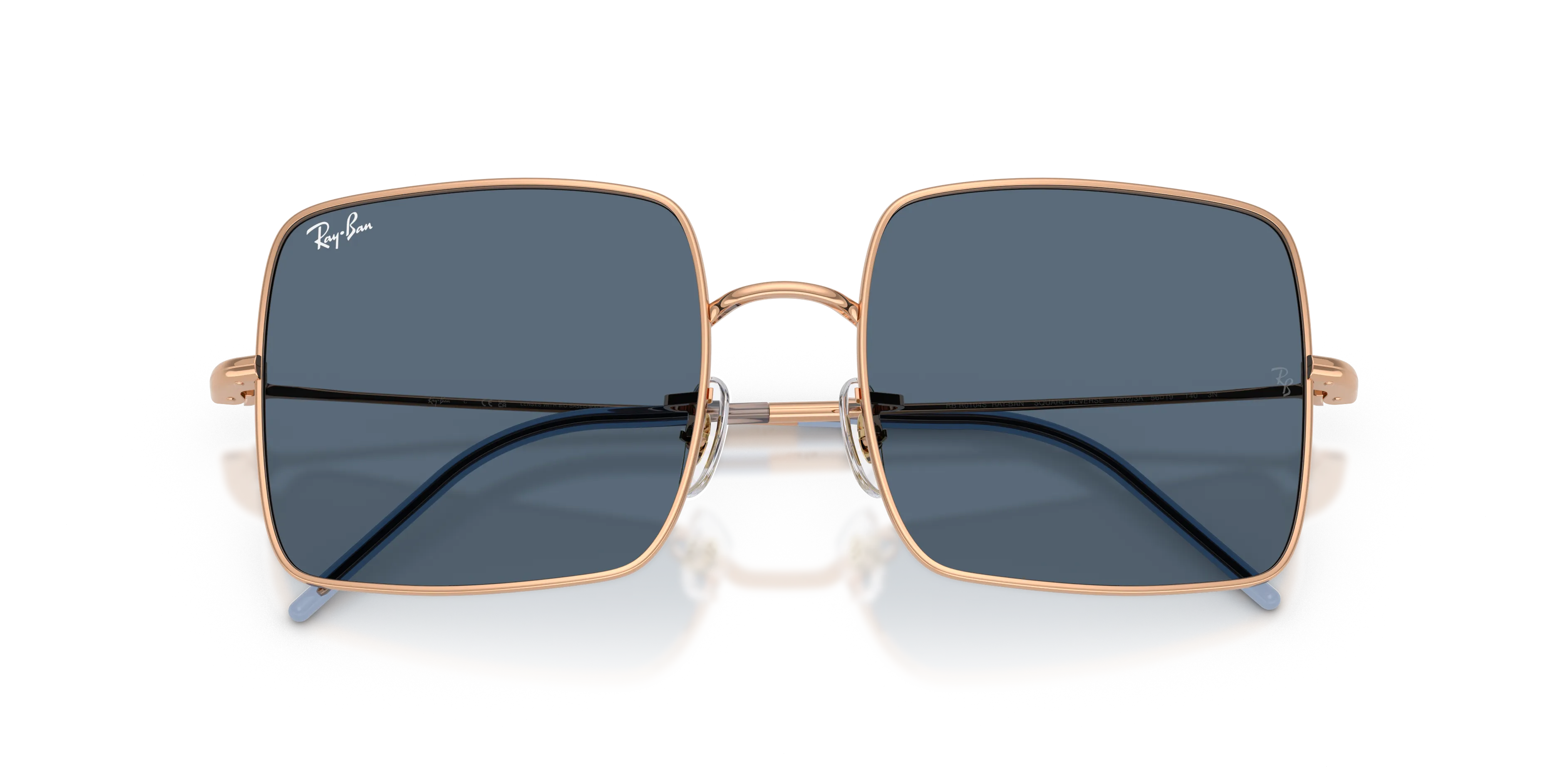Ray - Ban RBR0104S SQUARE REVERSE 92023A Occhiali da sole Metallo Oro Blu Squadrata Normale - immagine 2