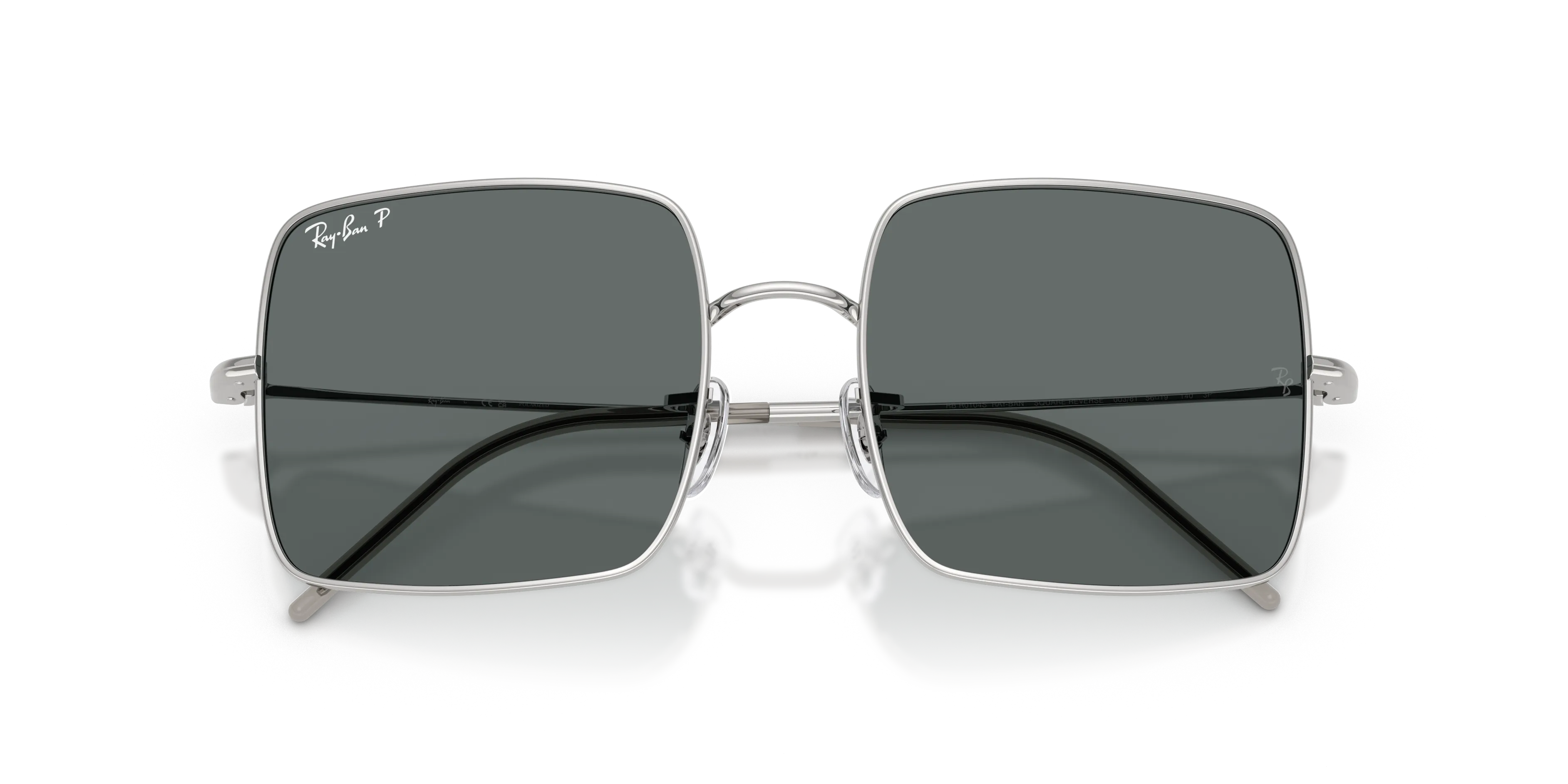 Ray - Ban RBR0104S SQUARE REVERSE 003/81 Occhiali da sole Metallo Argento Grigio Squadrata Polarizzata - immagine 2