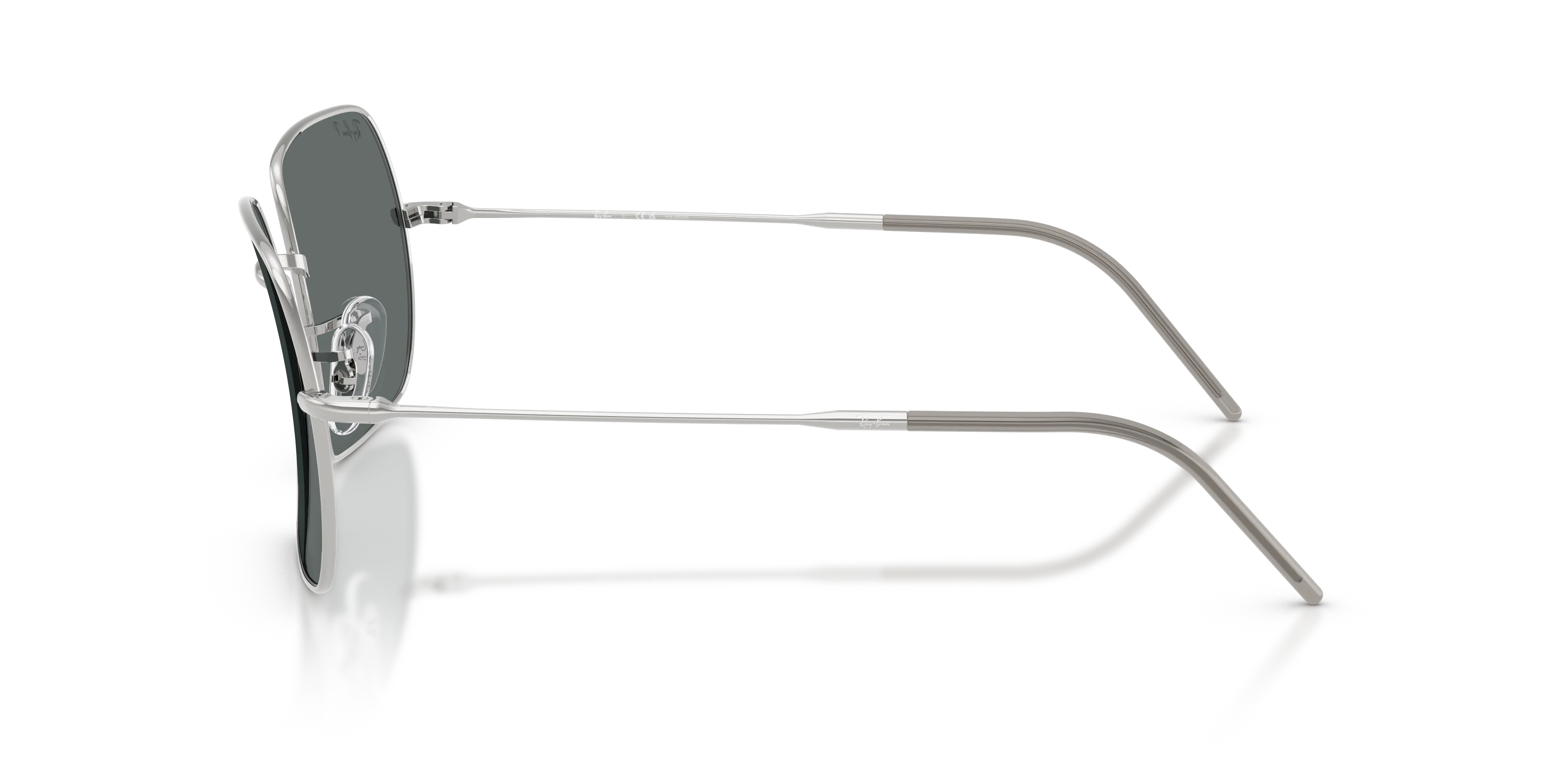 Ray - Ban RBR0104S SQUARE REVERSE 003/81 Occhiali da sole Metallo Argento Grigio Squadrata Polarizzata - immagine 4