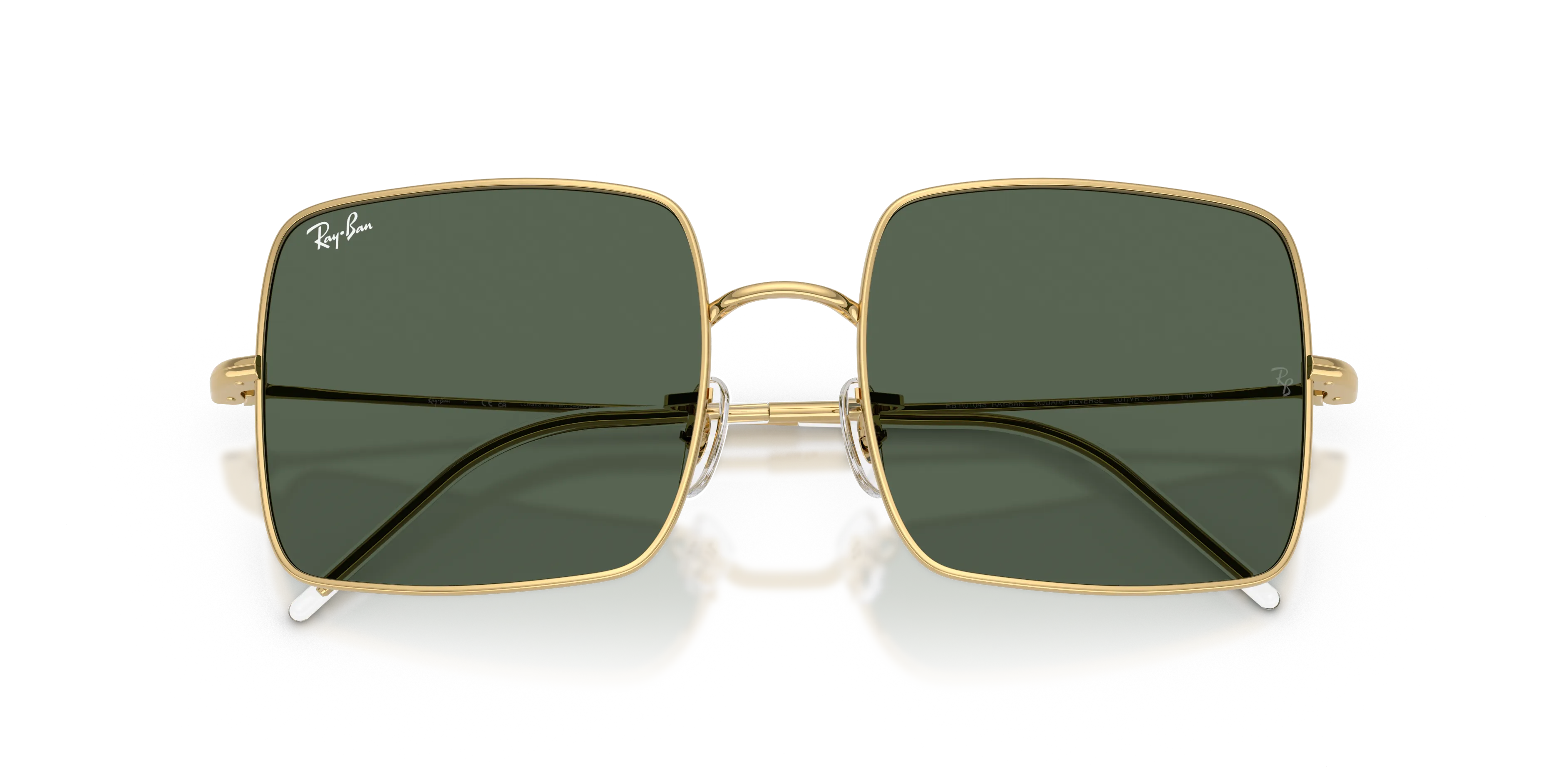 Ray - Ban RBR0104S SQUARE REVERSE 001/VR Occhiali da sole Metallo Oro Verde Squadrata Normale - immagine 2