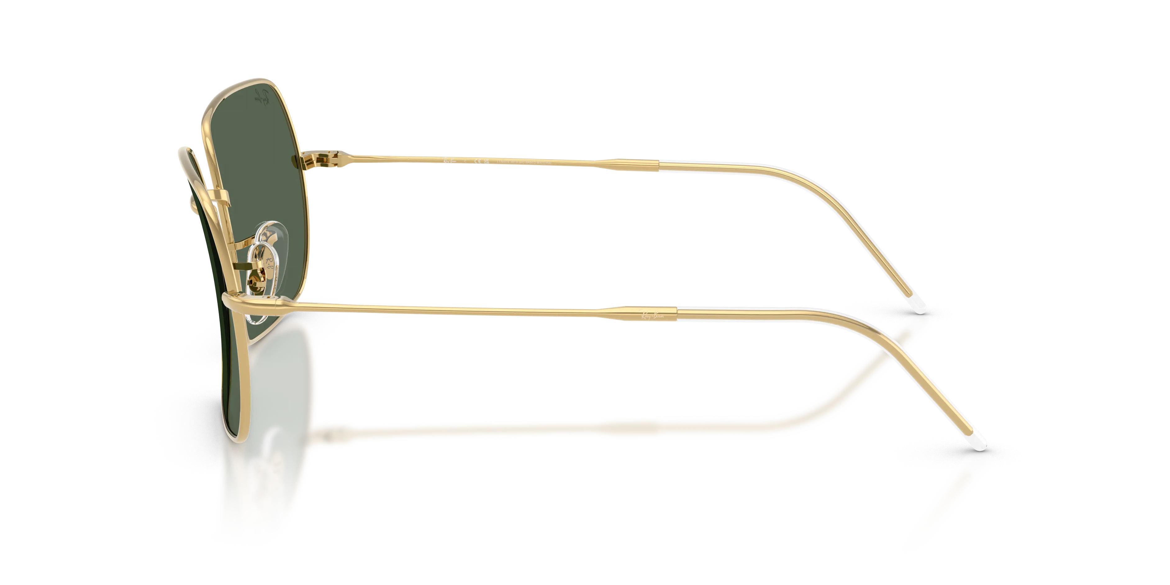 Ray - Ban RBR0104S SQUARE REVERSE 001/VR Occhiali da sole Metallo Oro Verde Squadrata Normale - immagine 4