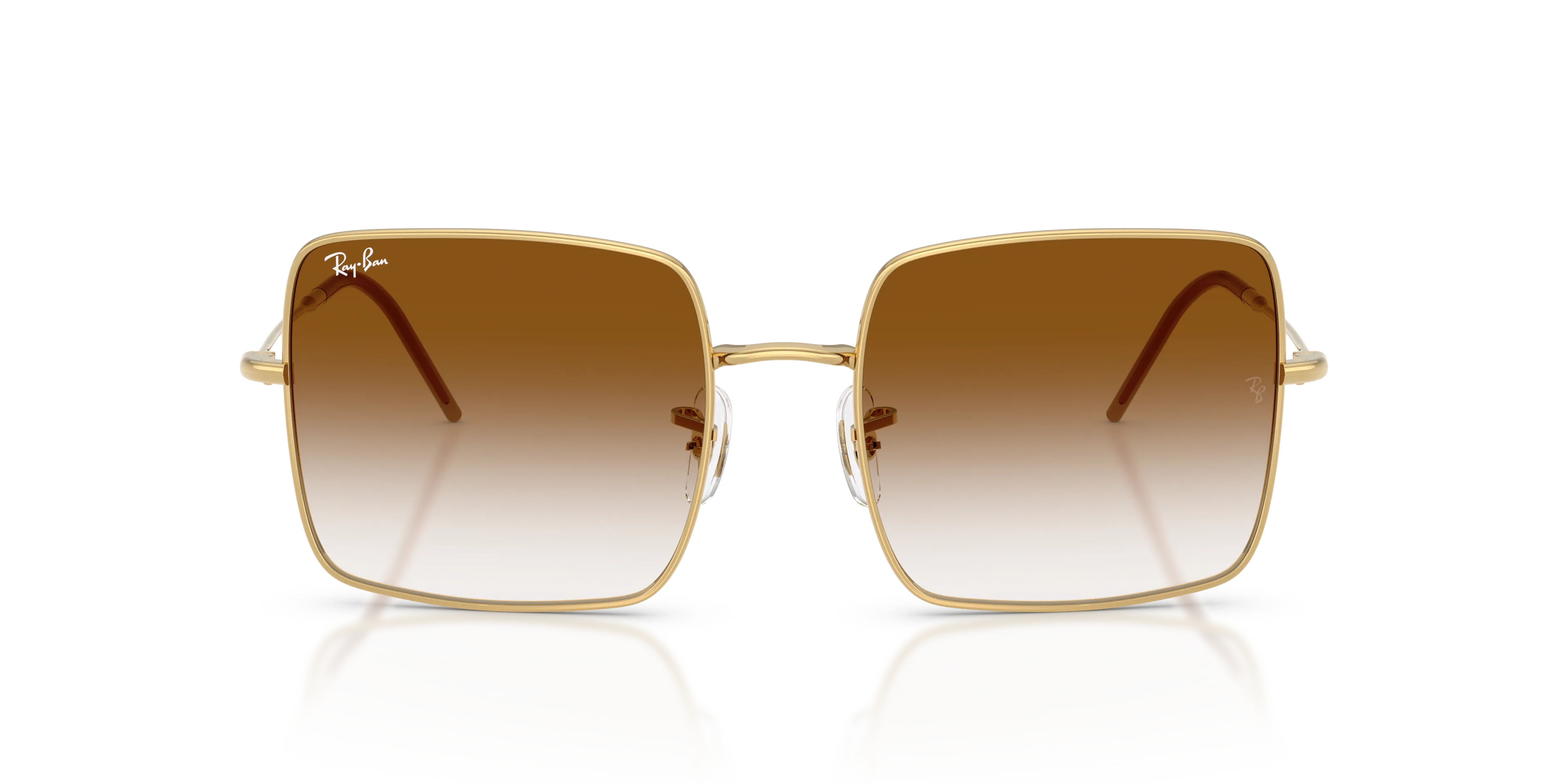 Ray - Ban RBR0104S SQUARE REVERSE 001/CB Occhiali da sole Metallo Oro Marrone Squadrata Normale Sfumato - immagine 3