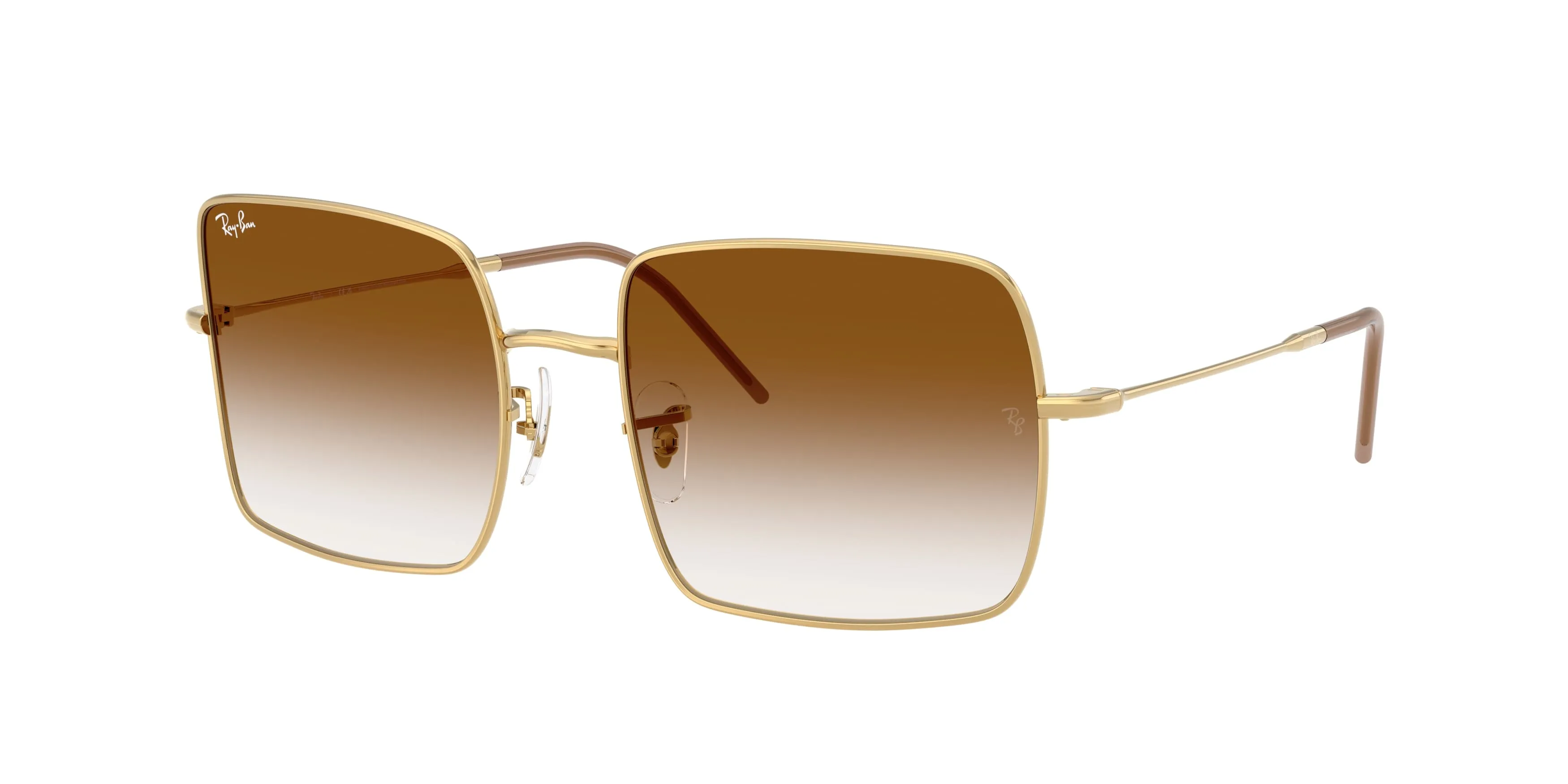 Ray - Ban RBR0104S SQUARE REVERSE 001/CB Occhiali da sole Metallo Oro Marrone Squadrata Normale Sfumato - immagine 1
