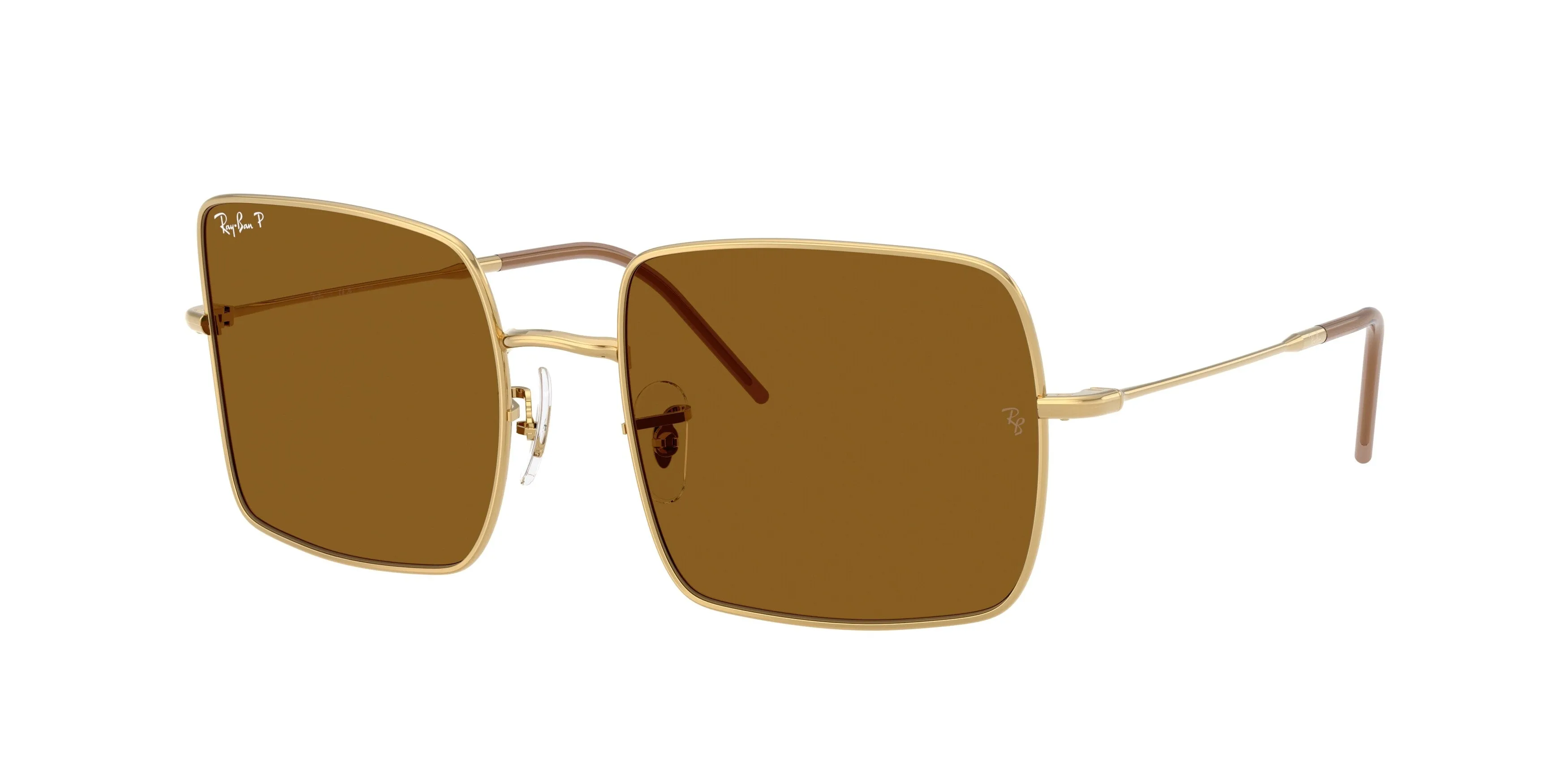 Ray - Ban RBR0104S SQUARE REVERSE 001/83 Occhiali da sole Metallo Oro Marrone Squadrata Polarizzata - immagine 1