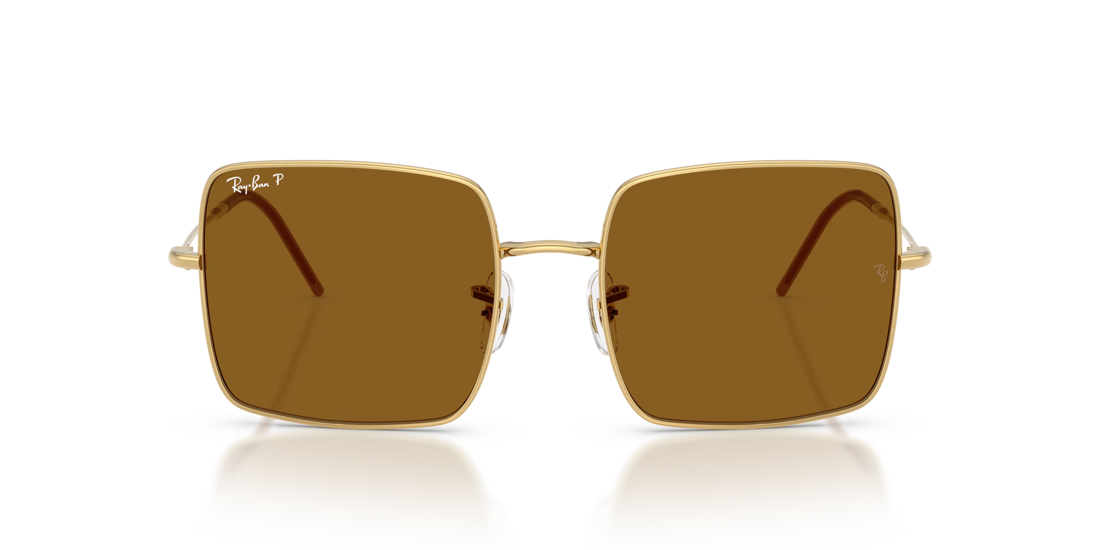 Ray - Ban RBR0104S SQUARE REVERSE 001/83 Occhiali da sole Metallo Oro Marrone Squadrata Polarizzata - immagine 3