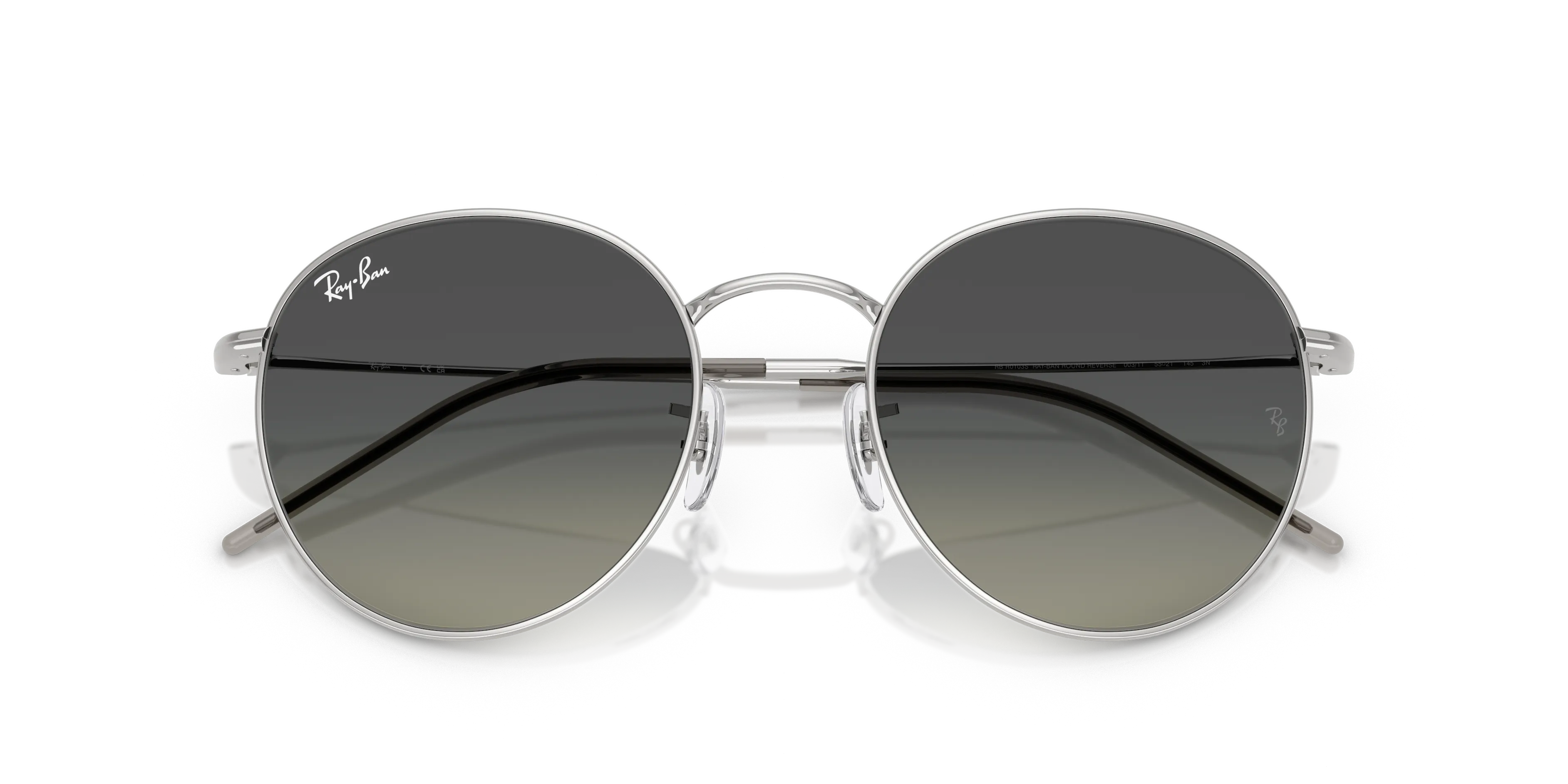 Ray - Ban RBR0103S ROUND REVERSE 003/11 Occhiali da sole Metallo Argento Grigio Pantos Normale Sfumato - immagine 2