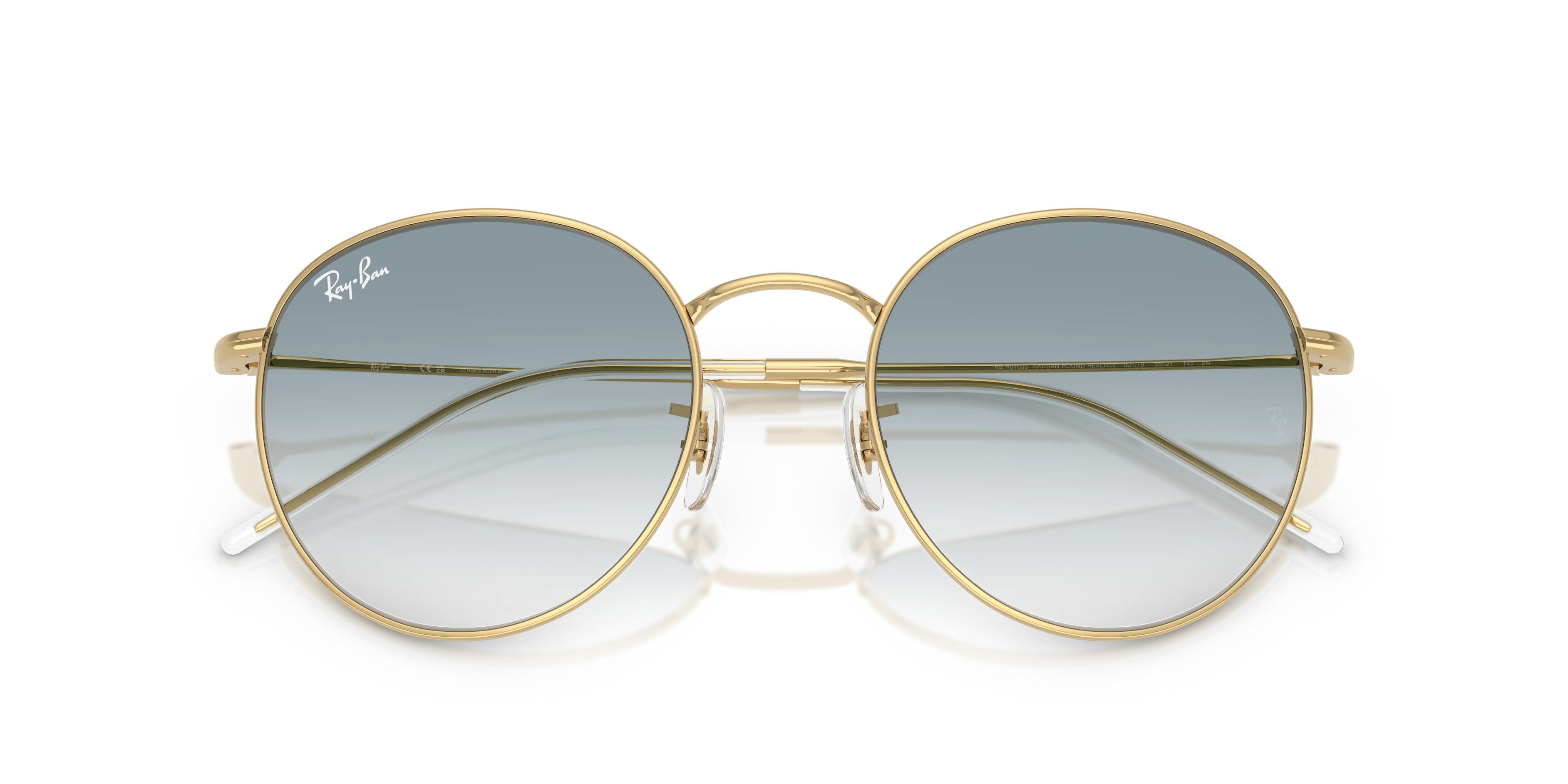 Ray - Ban RBR0103S ROUND REVERSE 001/79 Occhiali da sole Metallo Oro Blu Pantos Normale Sfumato - immagine 2