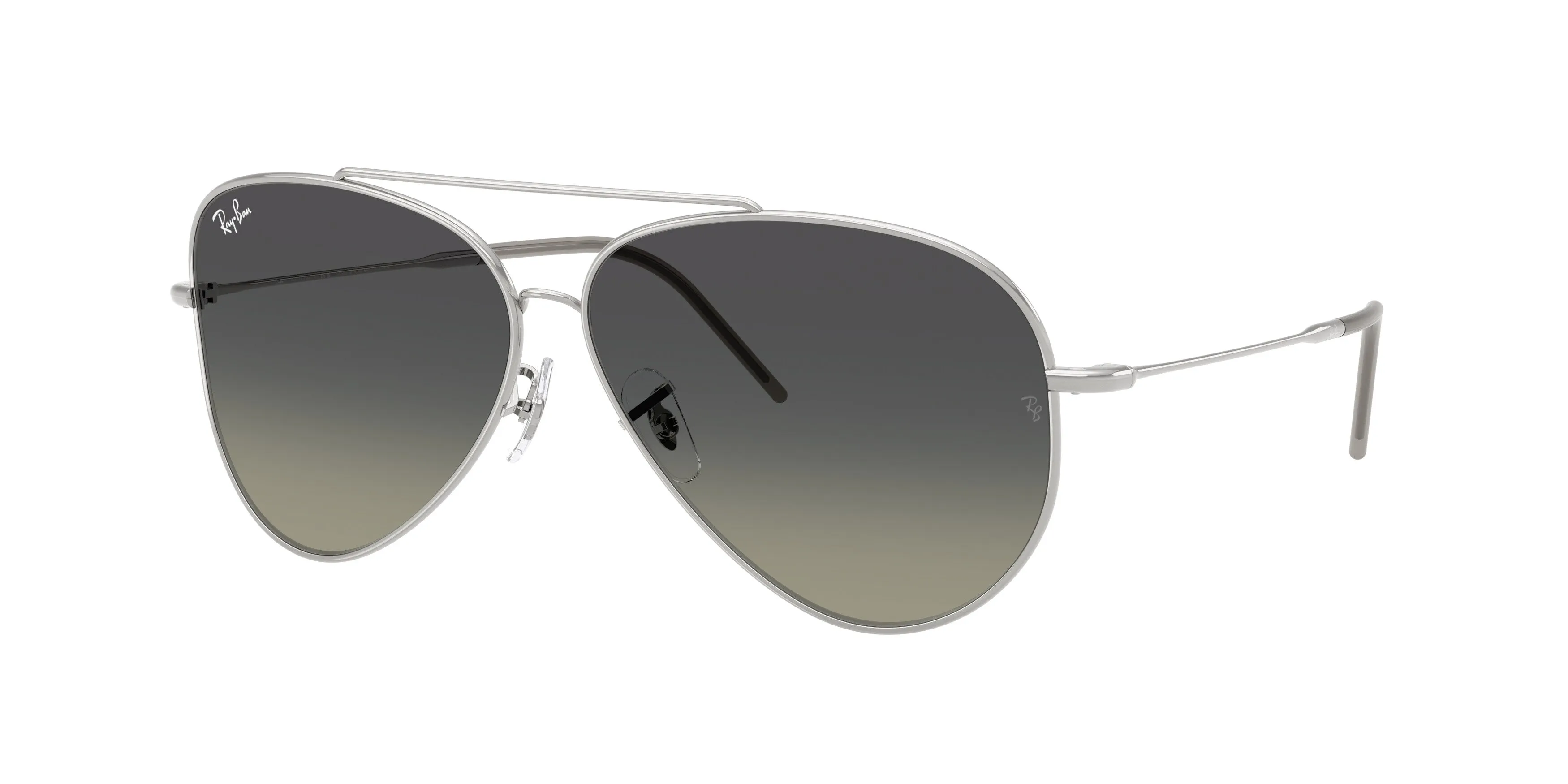 Ray - Ban RBR0101S AVIATOR REVERSE 003/11 Occhiali da sole Metallo Argento Grigio Pilot Normale Sfumato - immagine 1