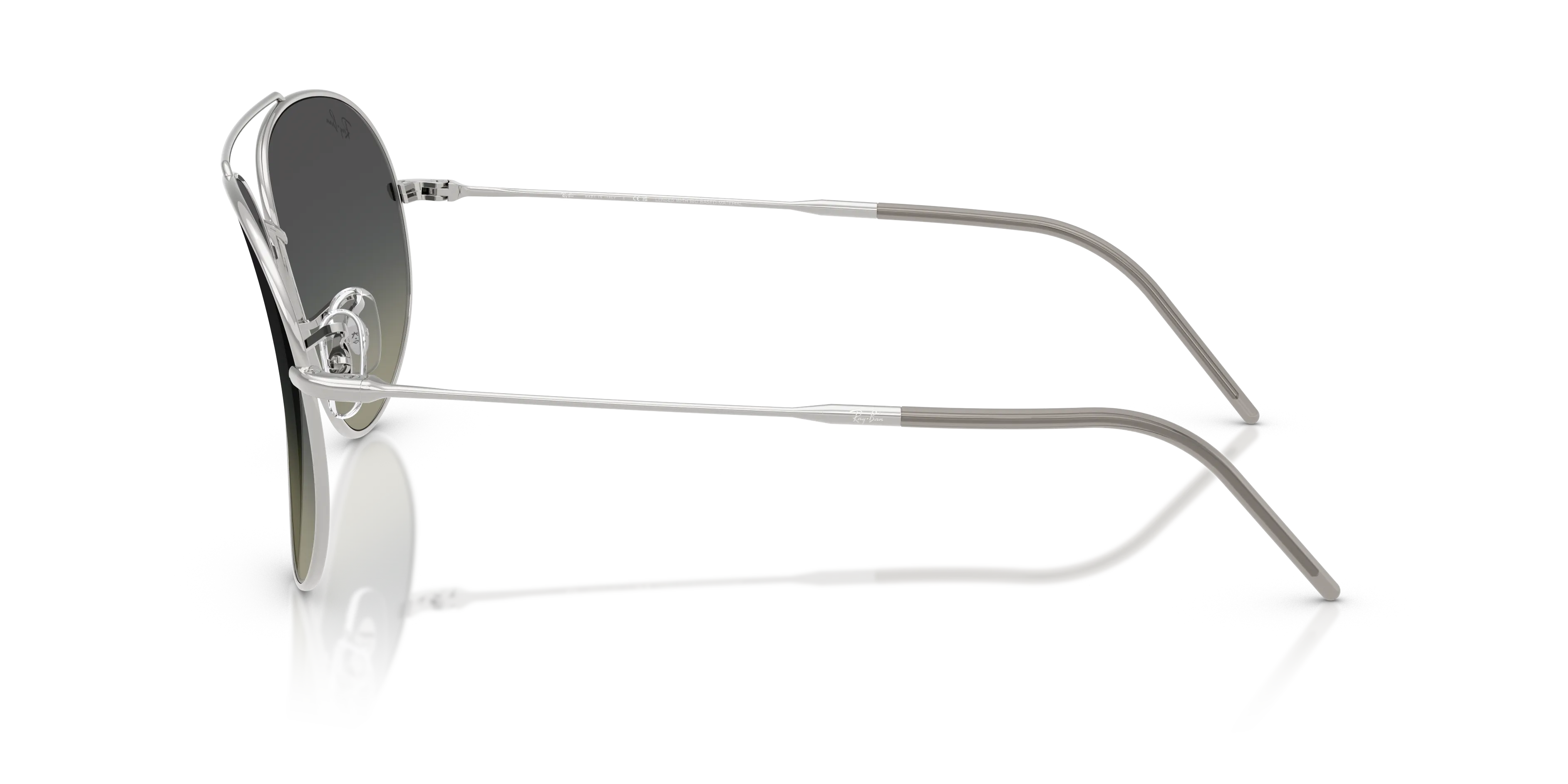 Ray - Ban RBR0101S AVIATOR REVERSE 003/11 Occhiali da sole Metallo Argento Grigio Pilot Normale Sfumato - immagine 4