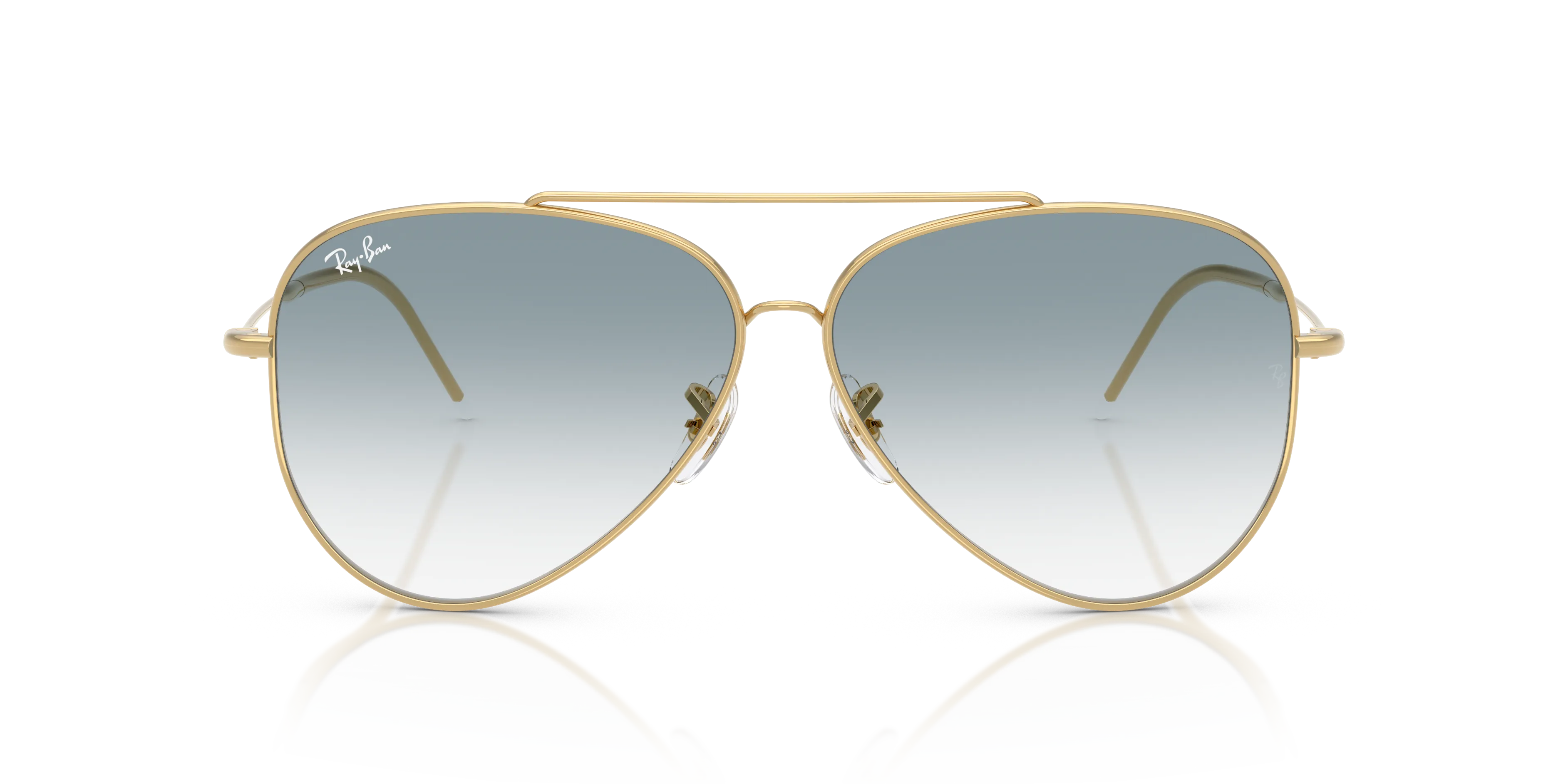 Ray - Ban RBR0101S AVIATOR REVERSE 001/79 Occhiali da sole Metallo Oro Blu Pilot Normale Sfumato - immagine 3