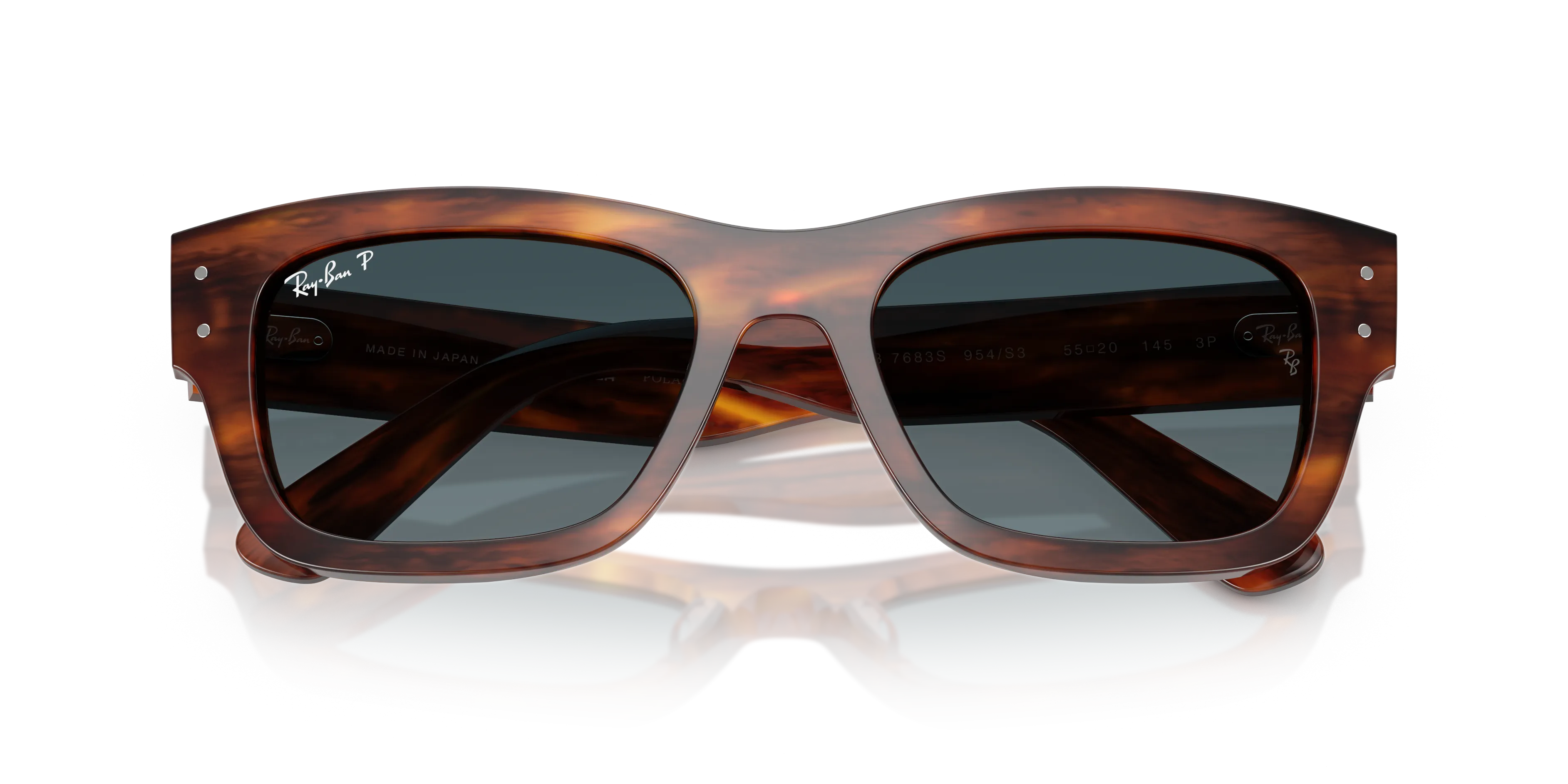 Ray - Ban RB7683S JOSEPH 954/S3 Occhiali da sole Acetato Marrone Blu Squadrata Polarizzata Sfumato - immagine 2