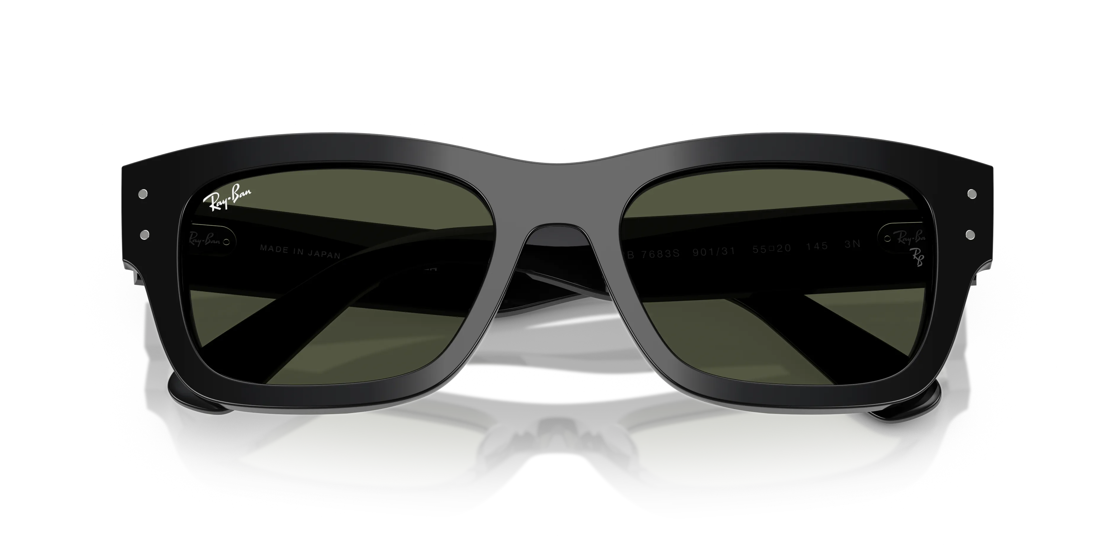 Ray - Ban RB7683S JOSEPH 901/31 Occhiali da sole Acetato Nero Verde Squadrata Normale - immagine 2