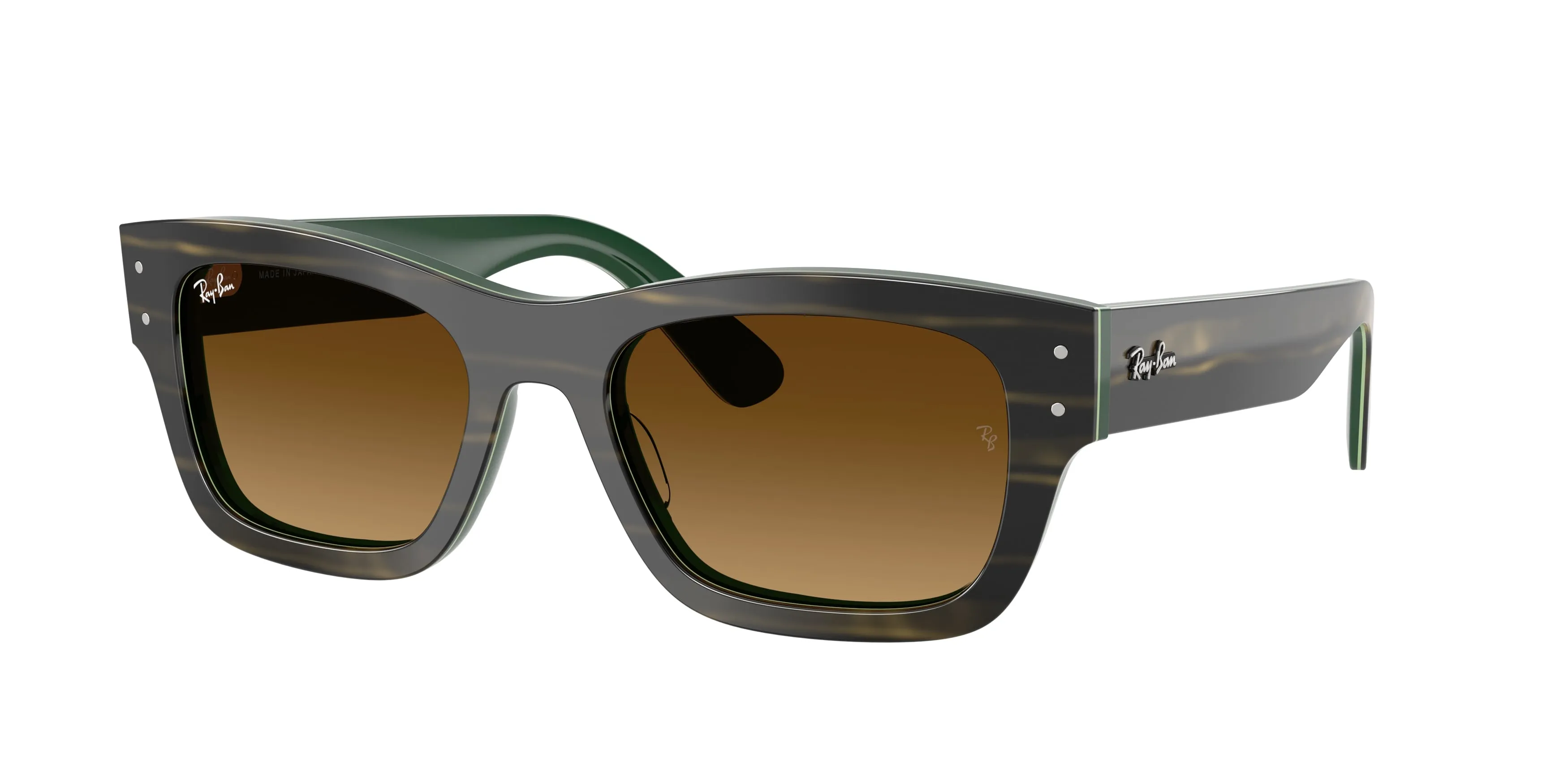 Ray - Ban RB7683S JOSEPH 140285 Occhiali da sole Acetato Verde Marrone Squadrata Normale Sfumato - immagine 1