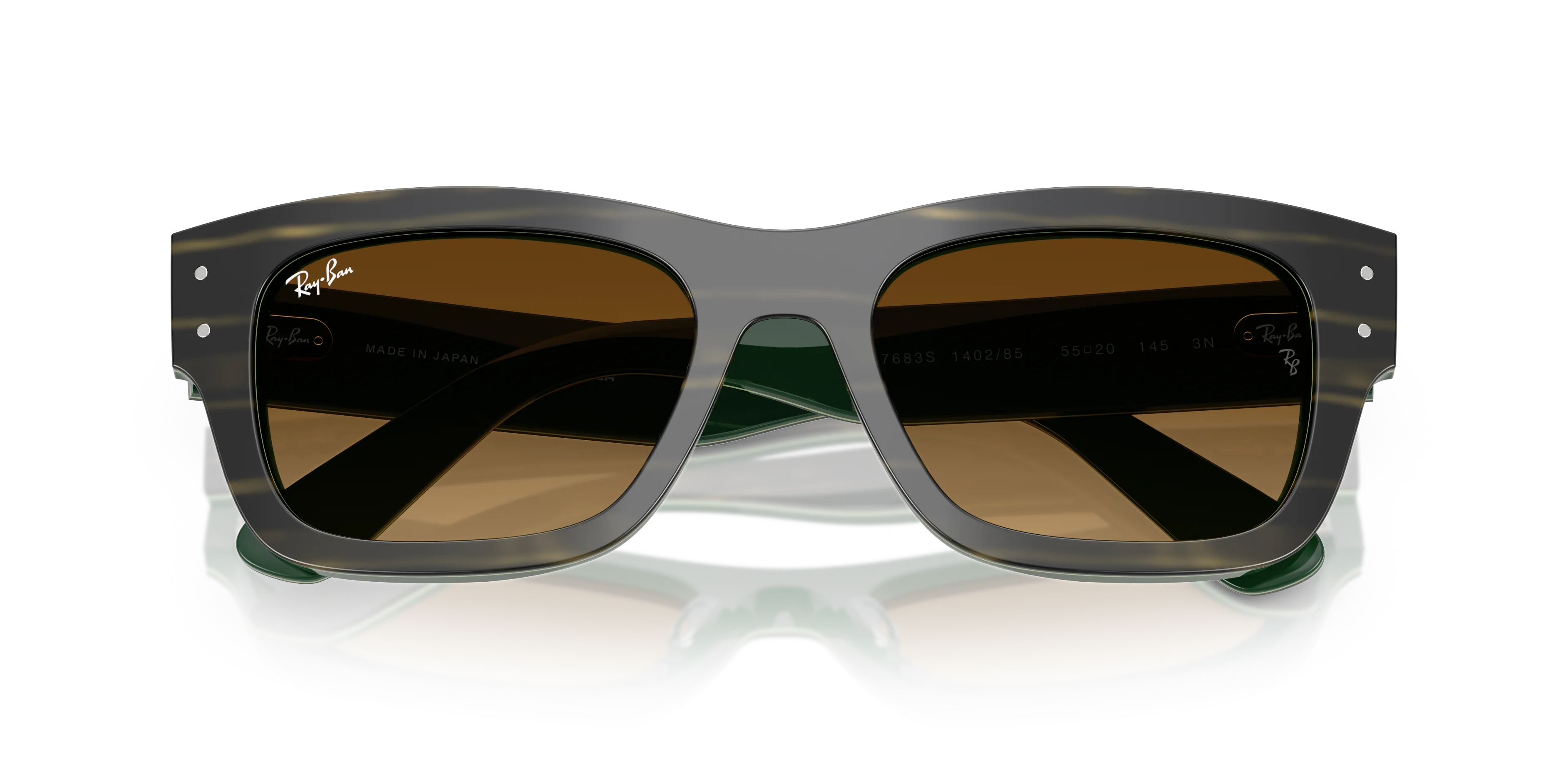 Ray - Ban RB7683S JOSEPH 140285 Occhiali da sole Acetato Verde Marrone Squadrata Normale Sfumato - immagine 2