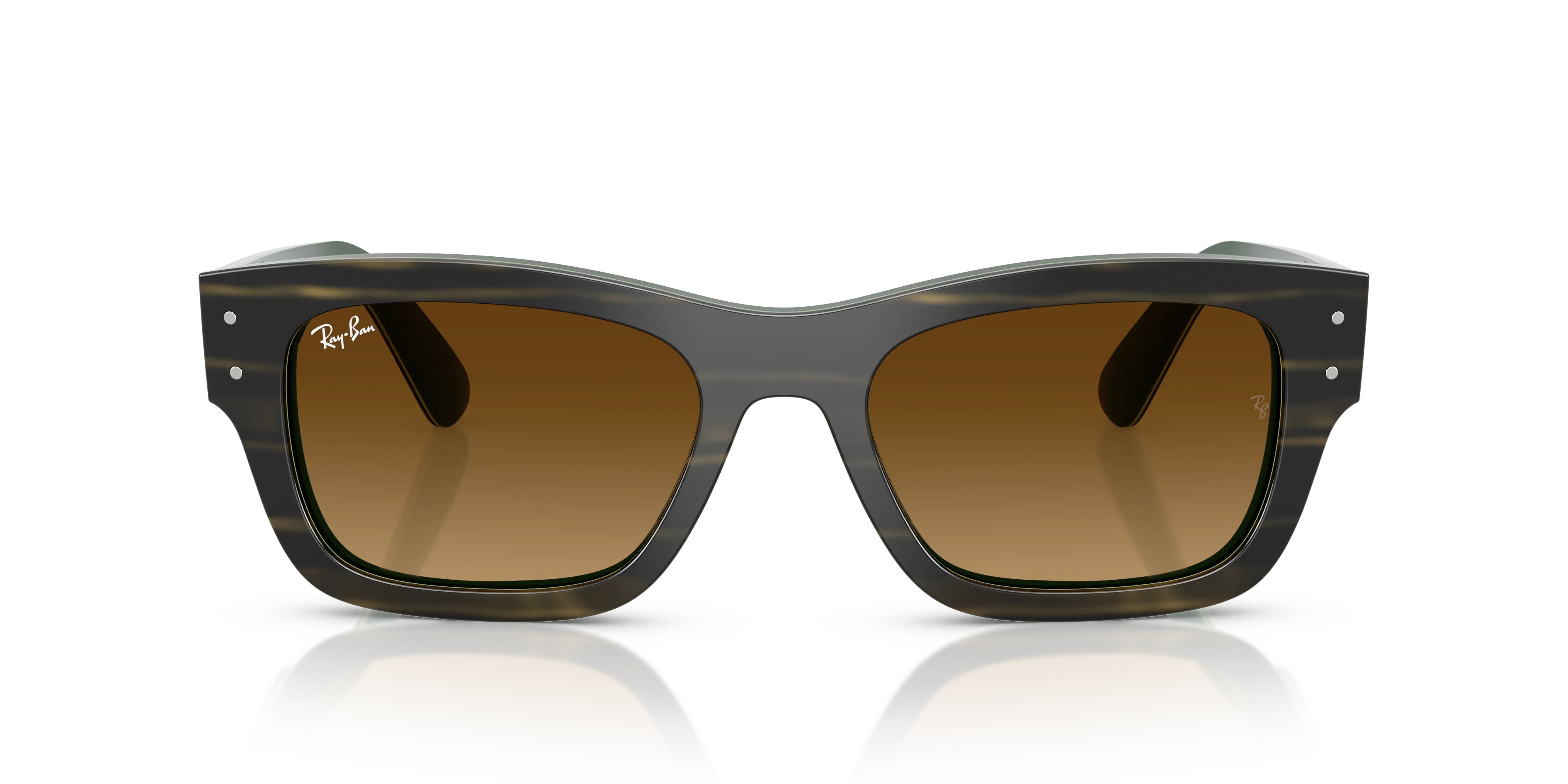 Ray - Ban RB7683S JOSEPH 140285 Occhiali da sole Acetato Verde Marrone Squadrata Normale Sfumato - immagine 3