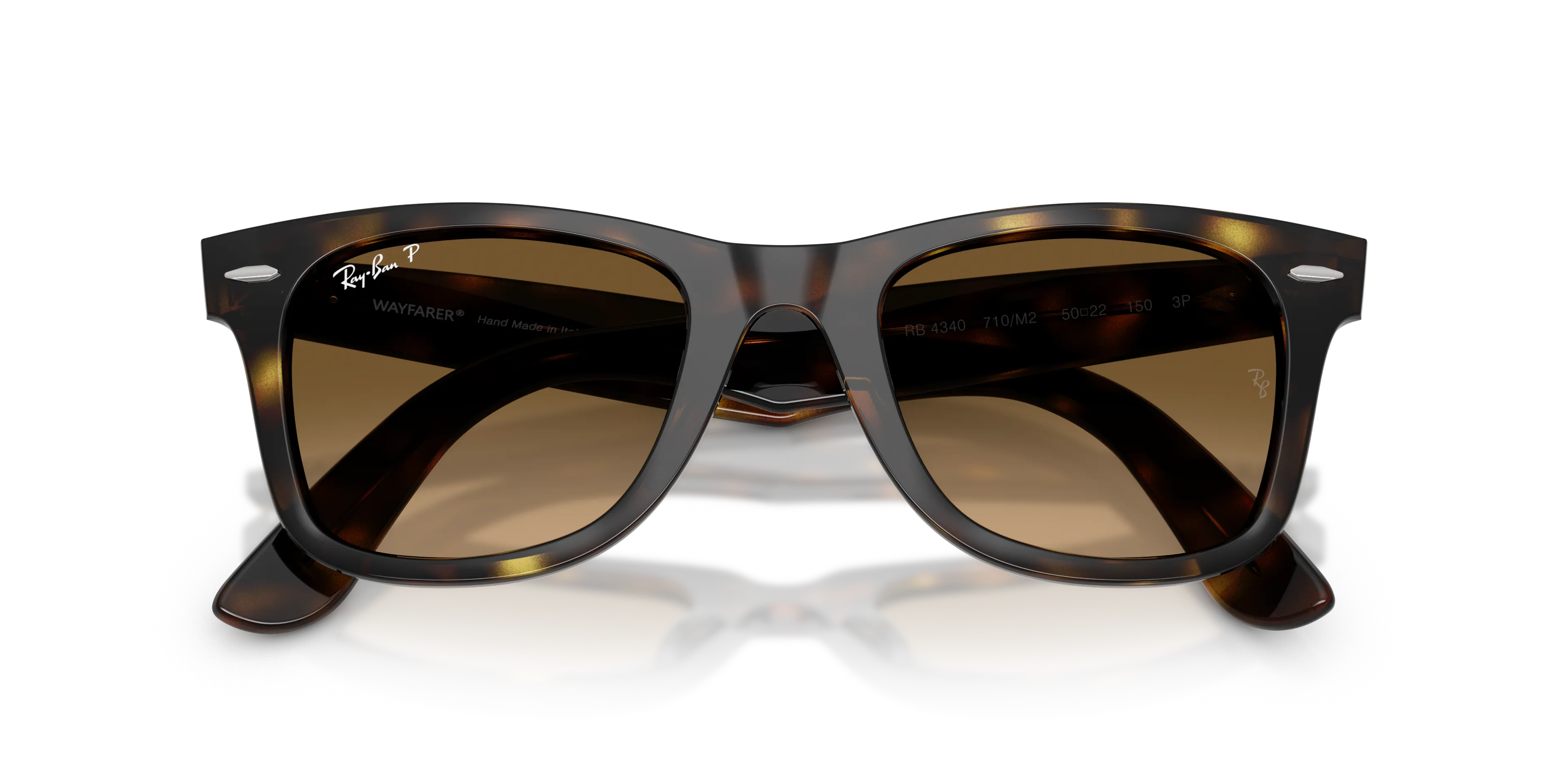 Ray - Ban RB4340 WAYFARER EASE 710/M2 Occhiali da sole Acetato Tartaruga Marrone Squadrata Polarizzata - immagine 2