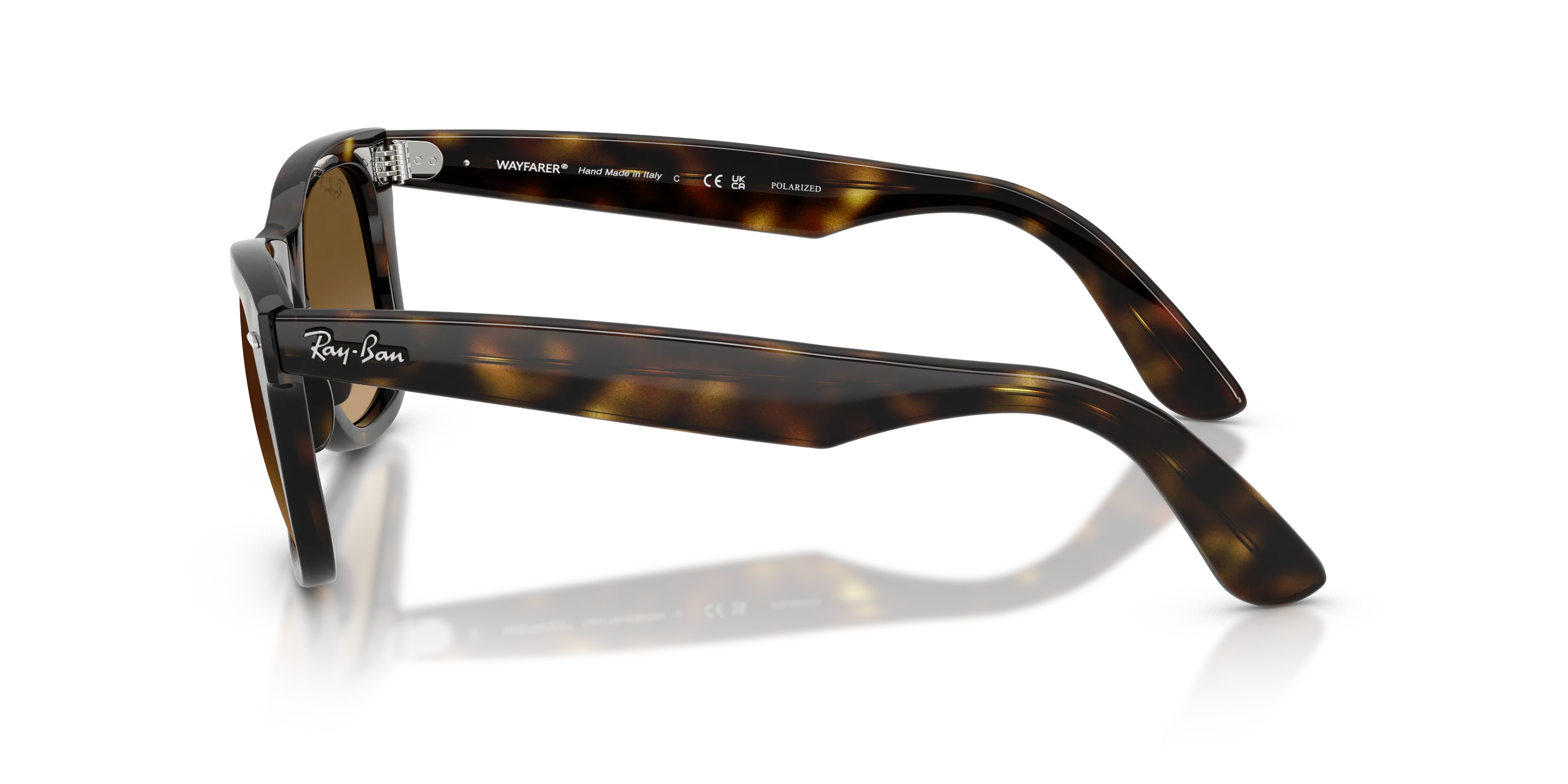 Ray - Ban RB4340 WAYFARER EASE 710/M2 Occhiali da sole Acetato Tartaruga Marrone Squadrata Polarizzata - immagine 4