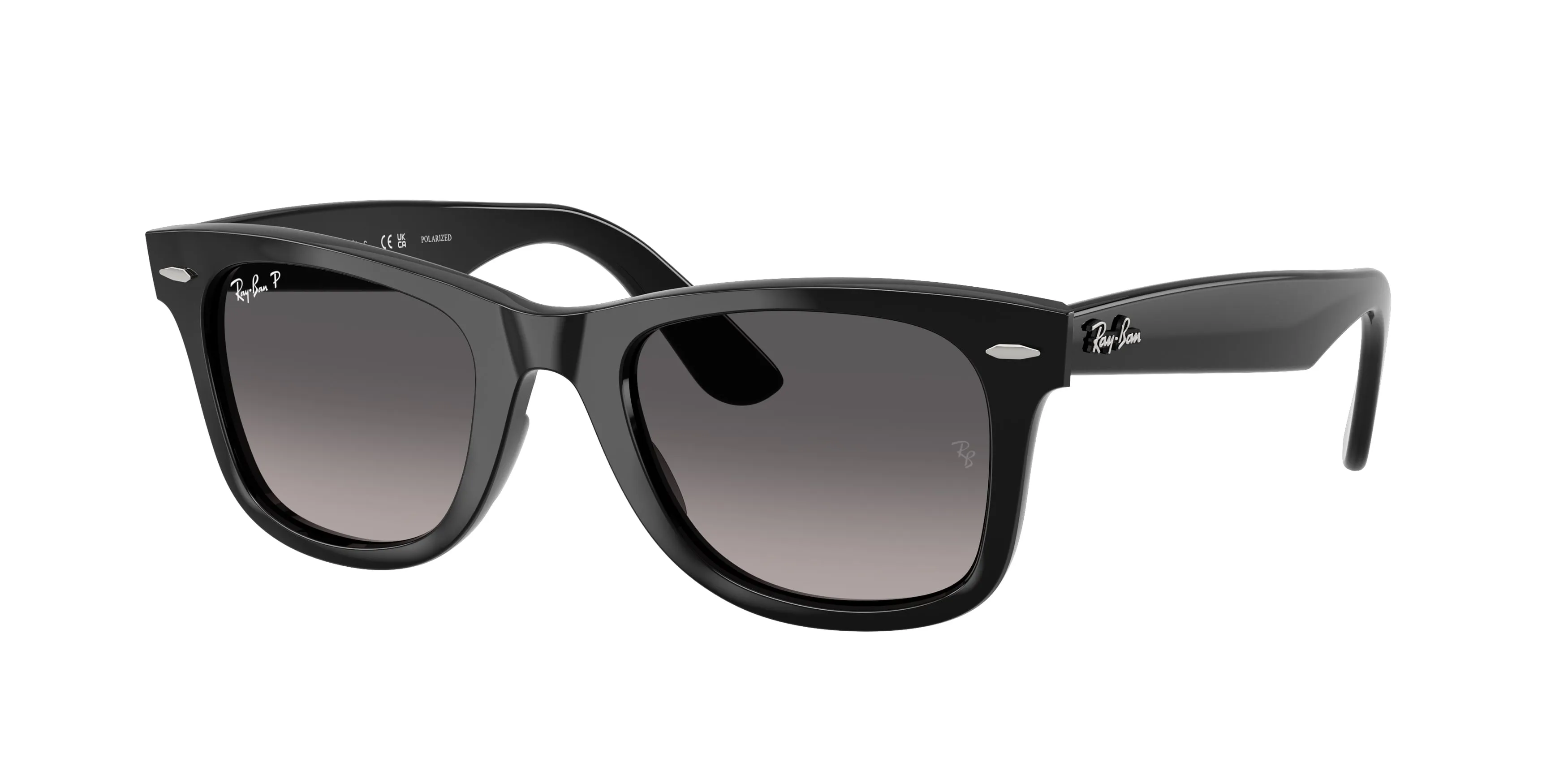Ray - Ban RB4340 WAYFARER EASE 601/M3 Occhiali da sole Acetato Nero Grigio Squadrata Polarizzata Sfumato - immagine 1
