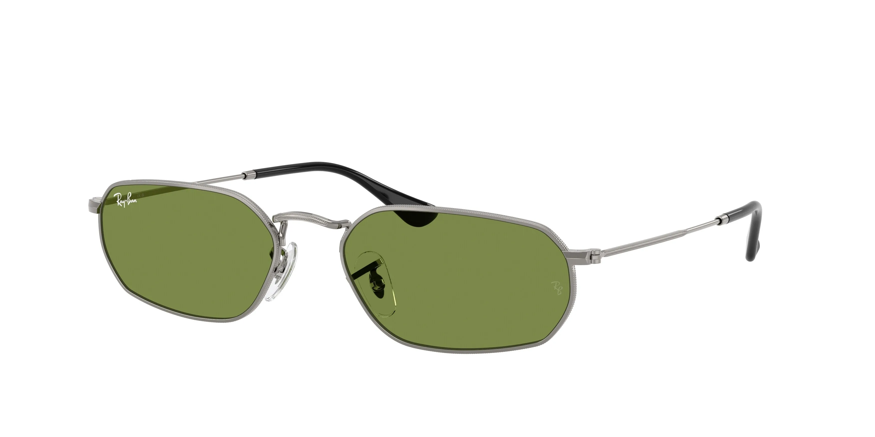 Ray - Ban RB3947 004/4E Occhiali da sole Metallo Grigio Verde Geometrica Normale - immagine 1
