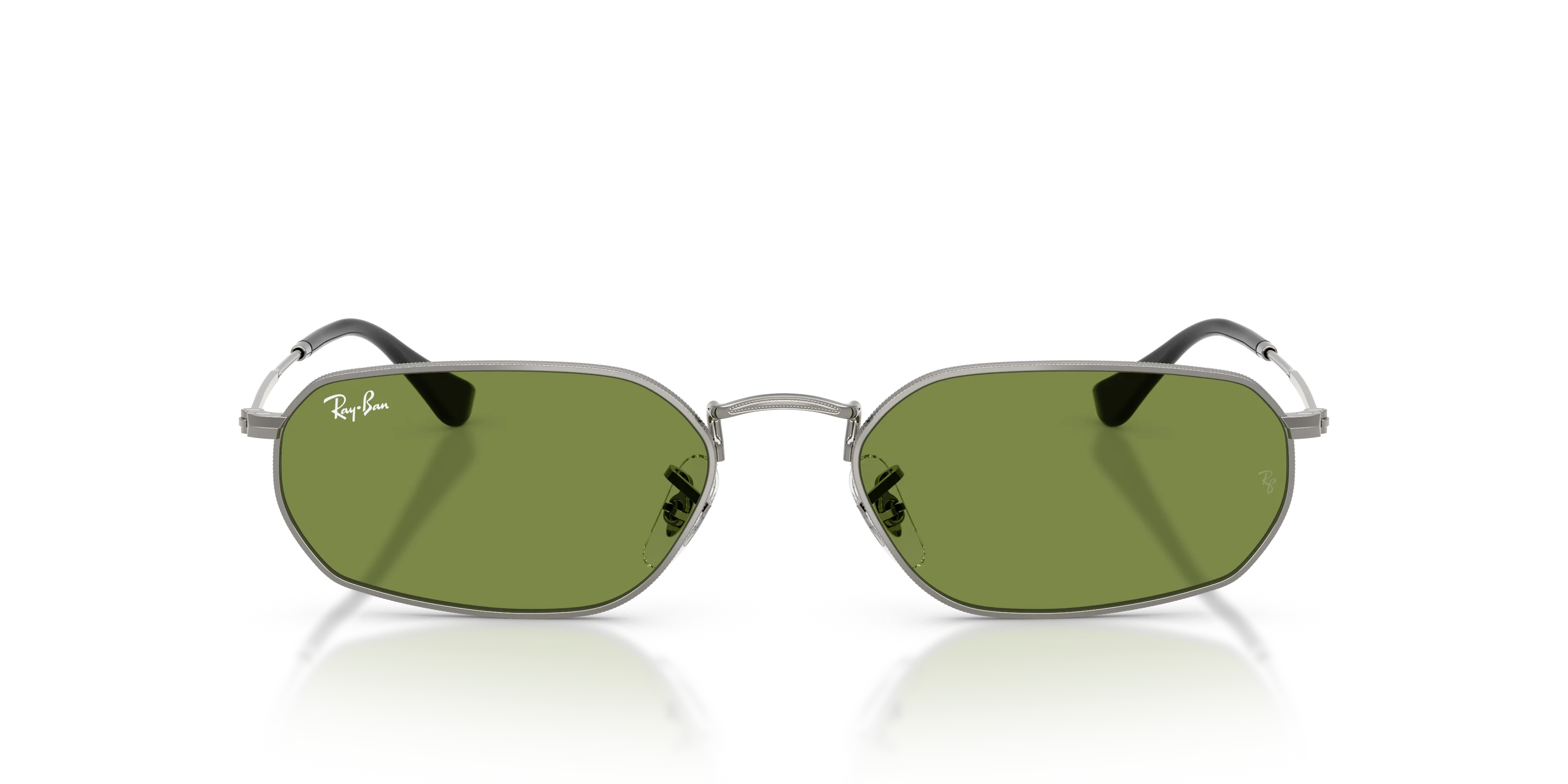 Ray - Ban RB3947 004/4E Occhiali da sole Metallo Grigio Verde Geometrica Normale - immagine 3