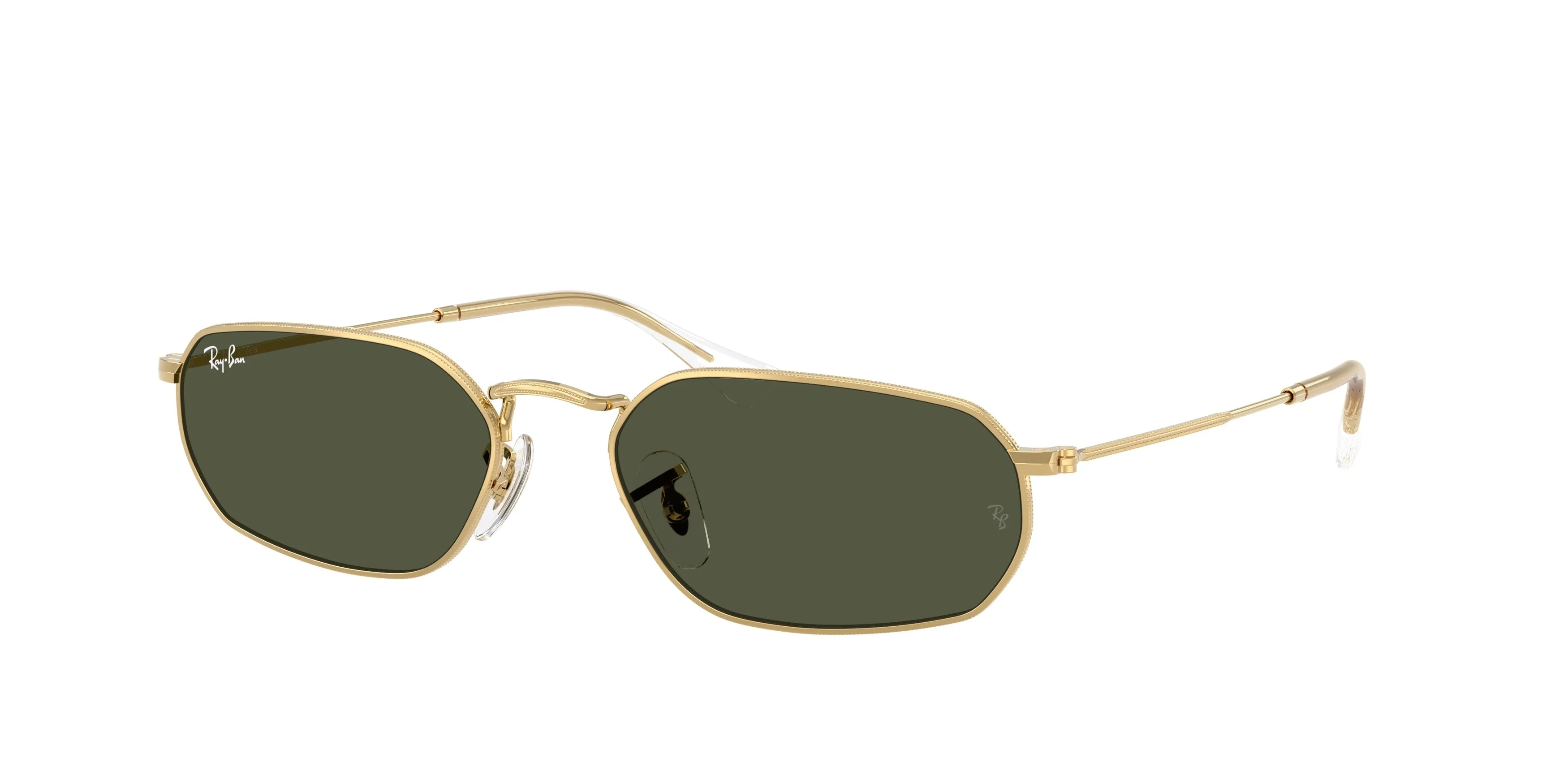 Ray - Ban RB3947 001/31 Occhiali da sole Metallo Oro Verde Geometrica Normale - immagine 1