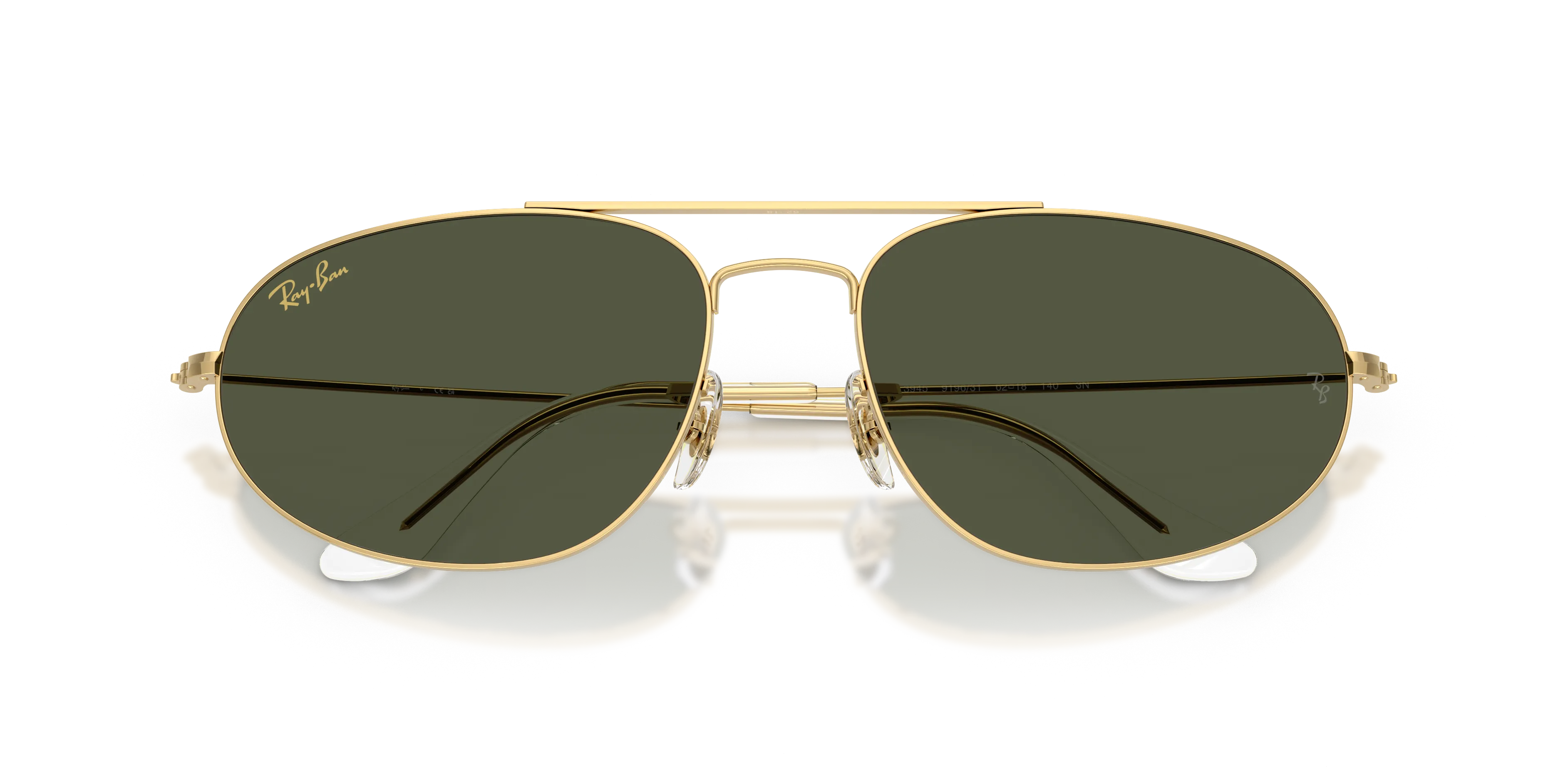 Ray - Ban RB3945 919631 Occhiali da sole Metallo Oro Verde Geometrica Normale - immagine 2