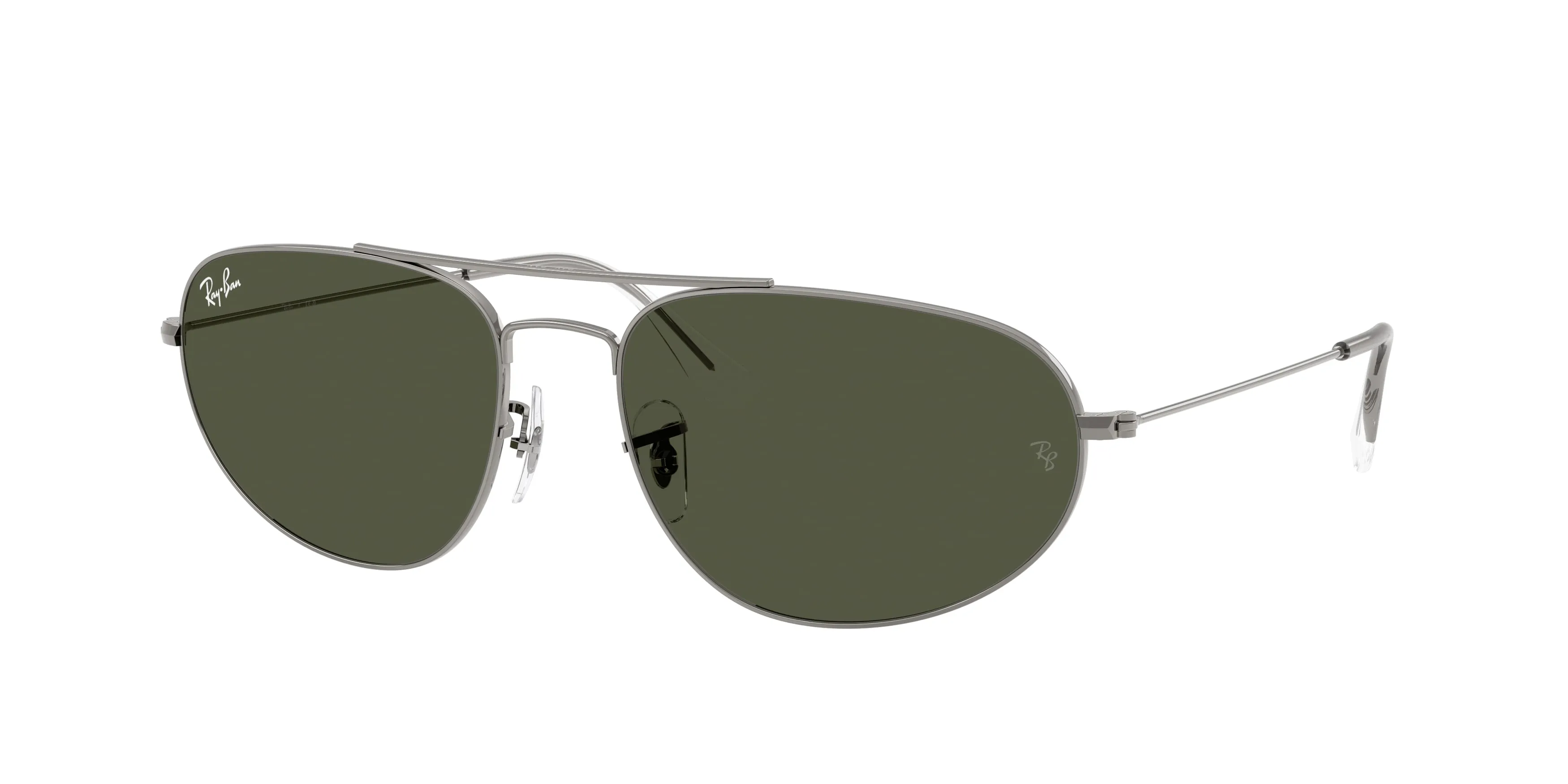 Ray - Ban RB3945 004/31 Occhiali da sole Metallo Grigio Verde Geometrica Normale - immagine 1