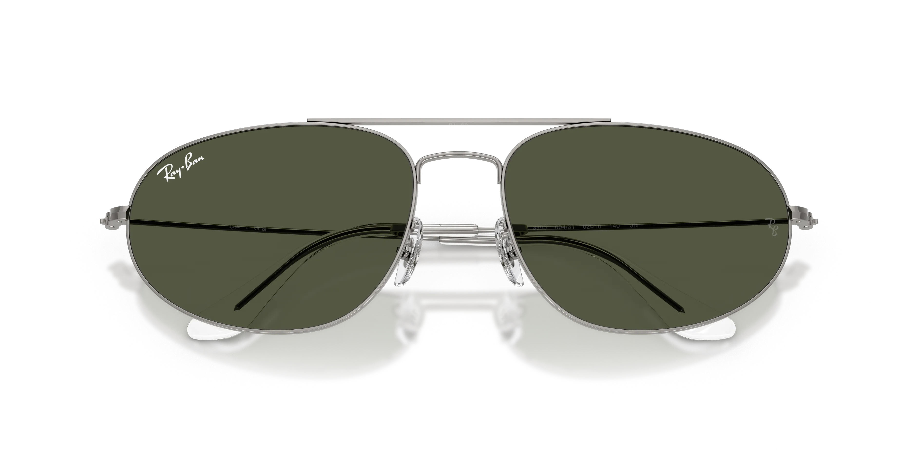 Ray - Ban RB3945 004/31 Occhiali da sole Metallo Grigio Verde Geometrica Normale - immagine 2
