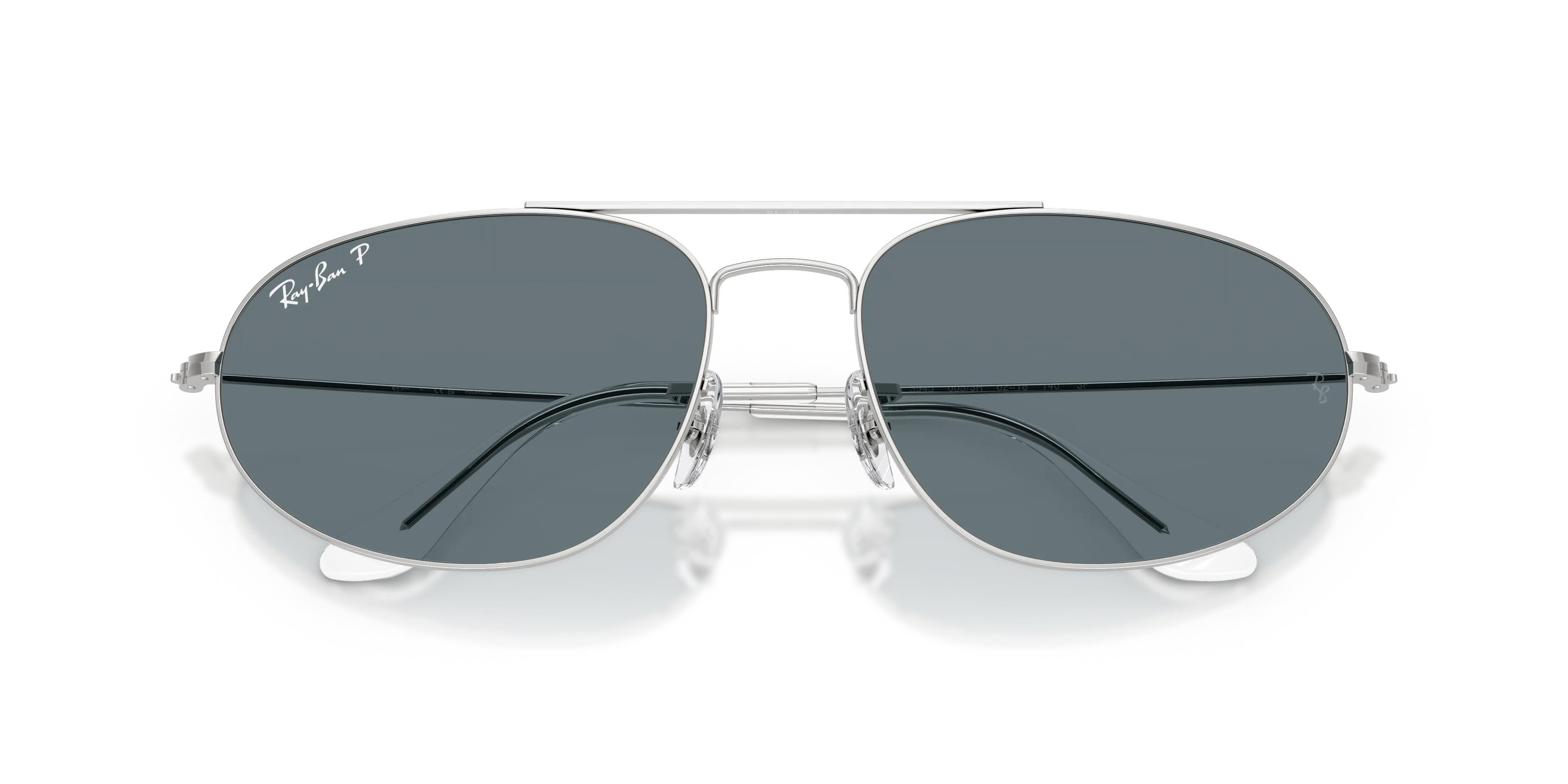 Ray - Ban RB3945 003/3R Occhiali da sole Metallo Argento Blu Geometrica Polarizzata - immagine 2