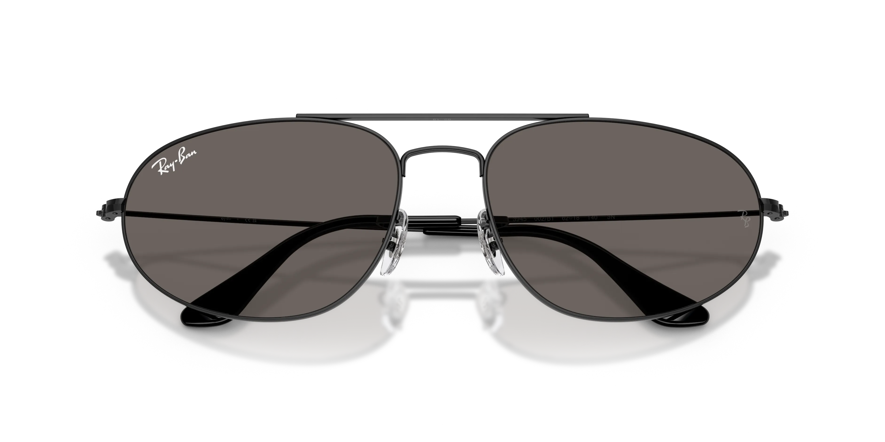 Ray - Ban RB3945 002/B1 Occhiali da sole Metallo Nero Grigio Geometrica Normale - immagine 2