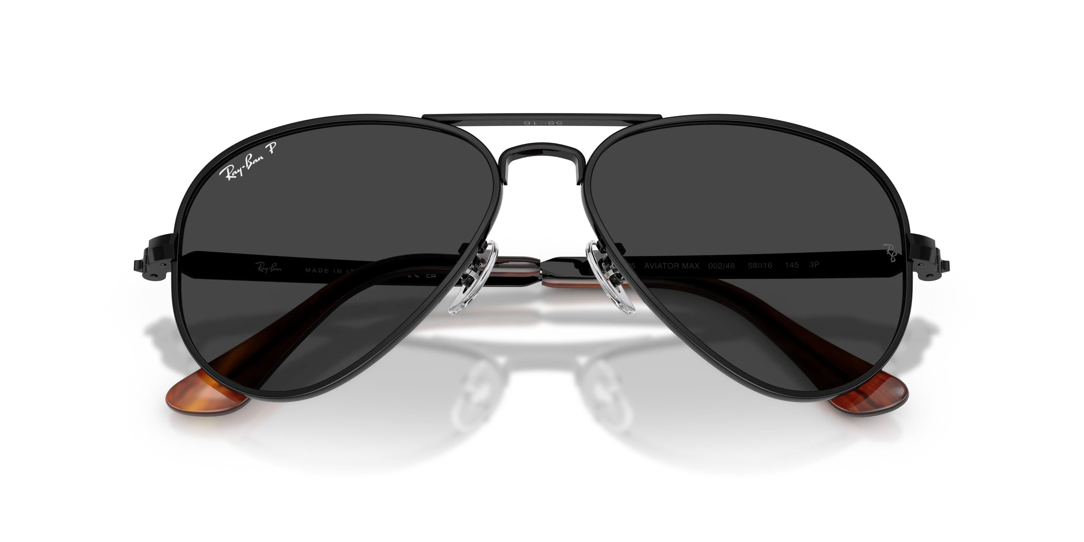 Ray - Ban RB3925 AVIATOR MAX 002/48 Occhiali da sole Metallo Nero Grigio Pilot Polarizzata - immagine 2