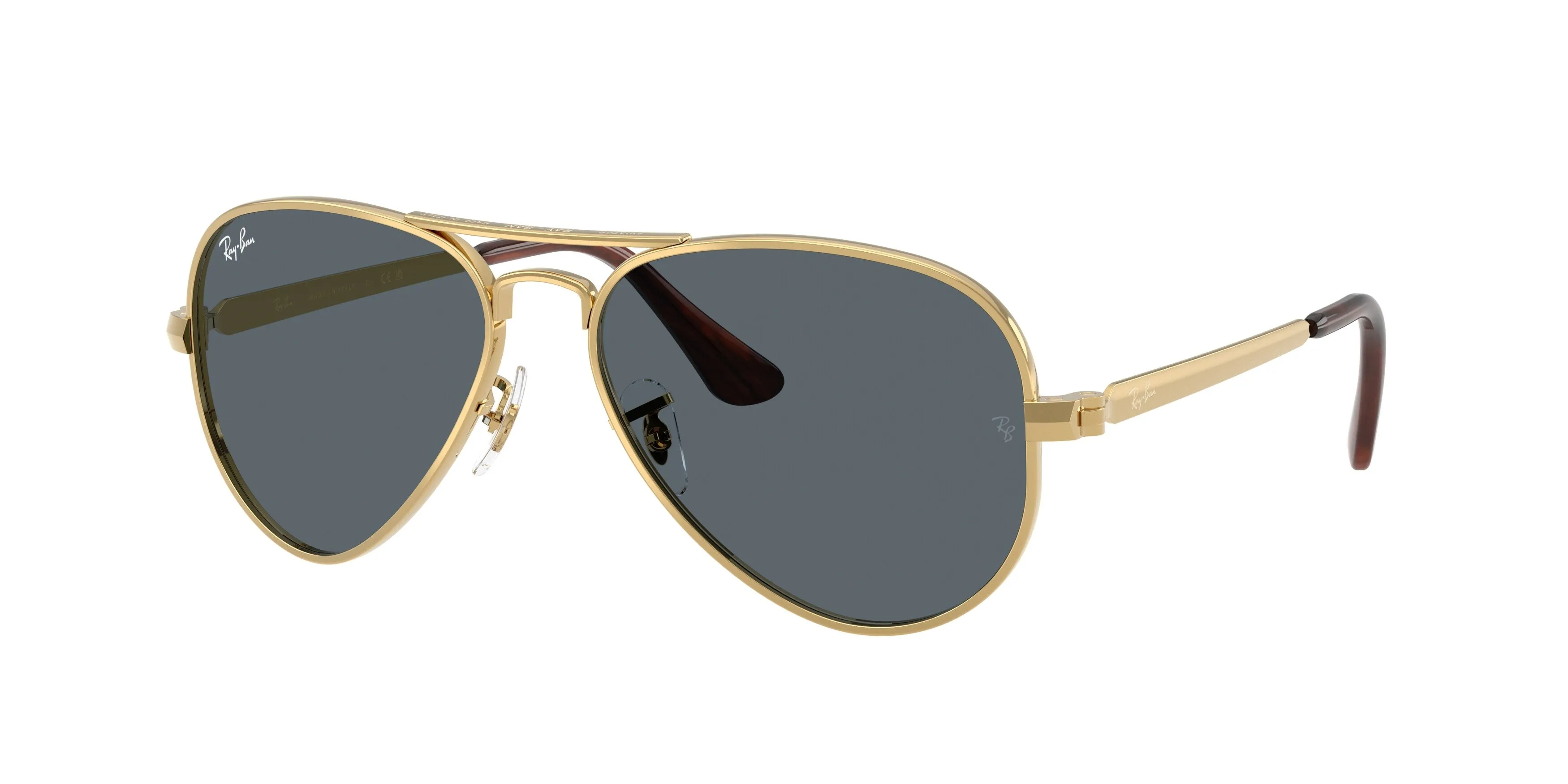 Ray - Ban RB3925 AVIATOR MAX 001/R5 Occhiali da sole Metallo Oro Blu Pilot Normale - immagine 1