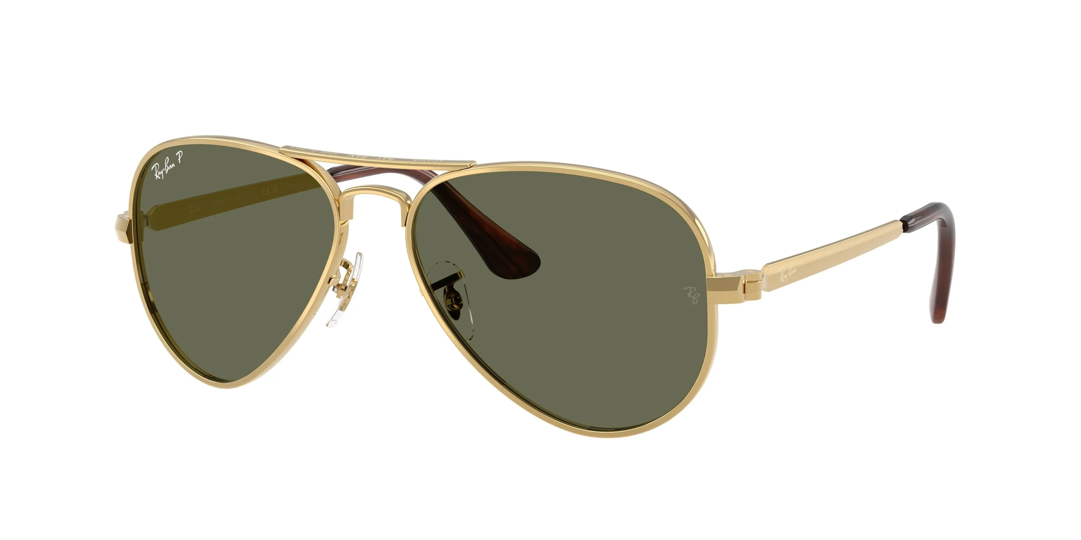 Ray - Ban RB3925 AVIATOR MAX 001/58 Occhiali da sole Metallo Oro Verde Pilot Polarizzata - immagine 1