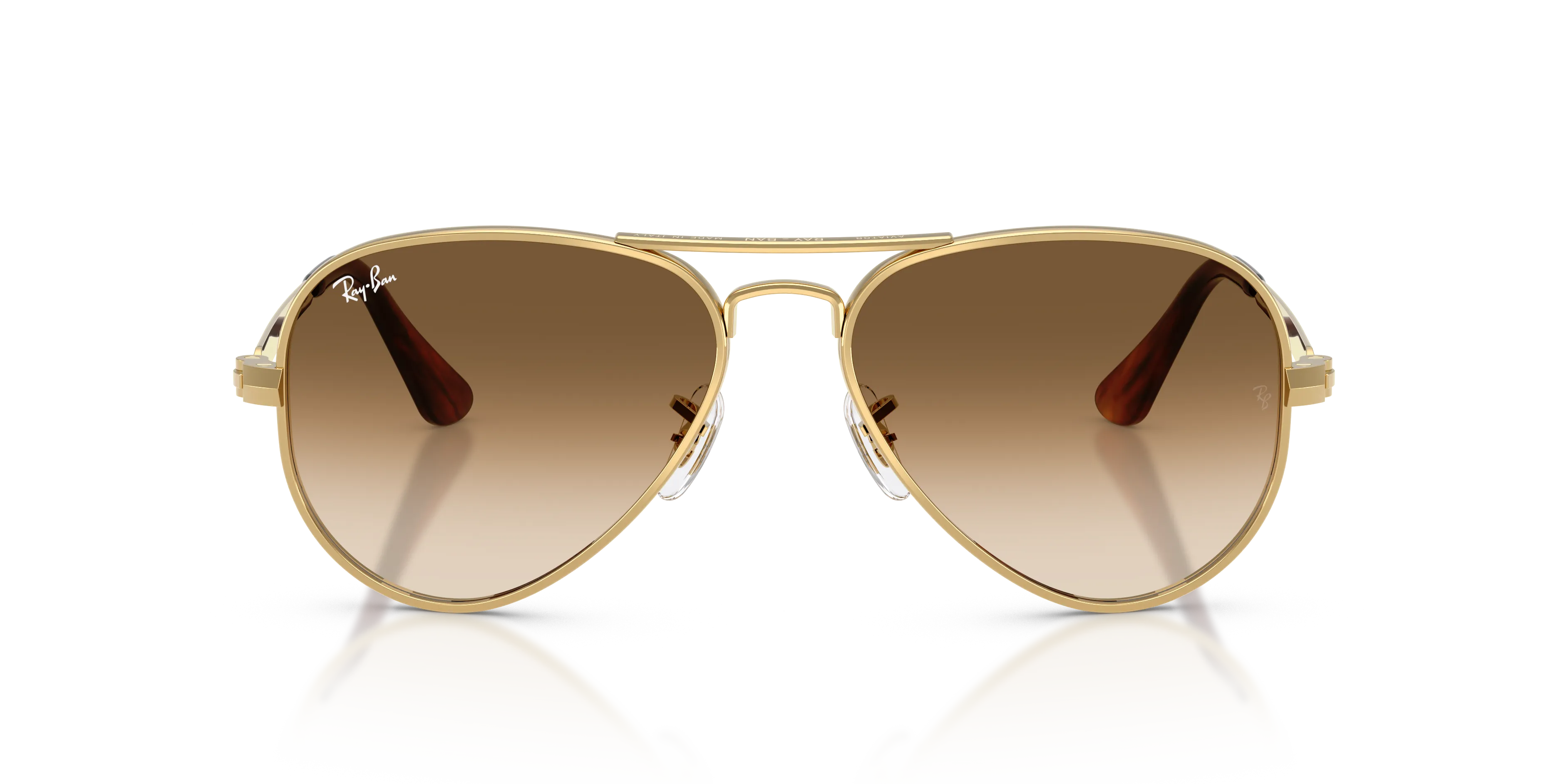 Ray - Ban RB3925 AVIATOR MAX 001/51 Occhiali da sole Metallo Oro Marrone Pilot Normale Sfumato - immagine 3