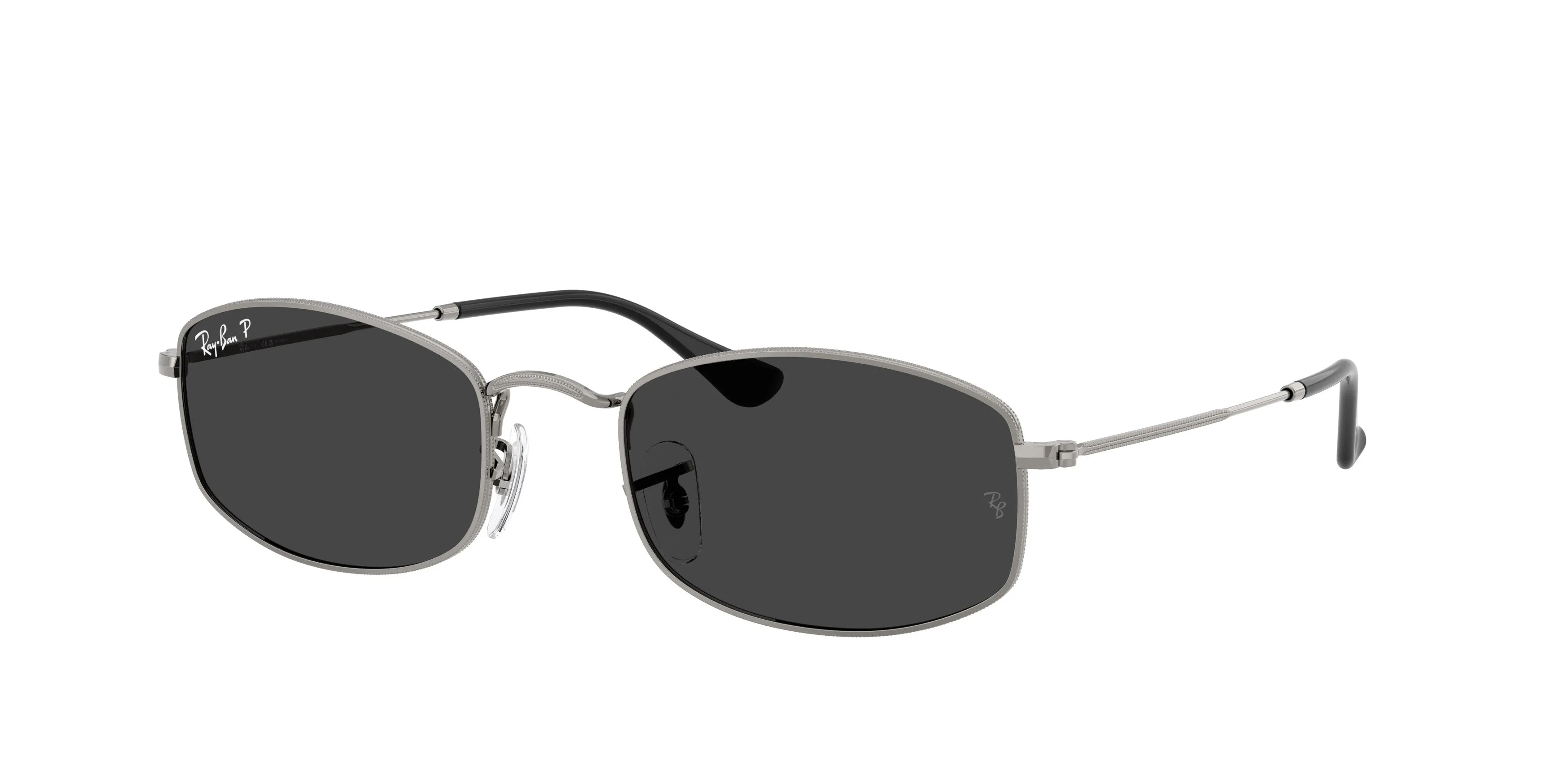 Ray - Ban RB3832 004/48 Occhiali da sole Metallo Grigio Grigio Geometrica Polarizzata - immagine 1