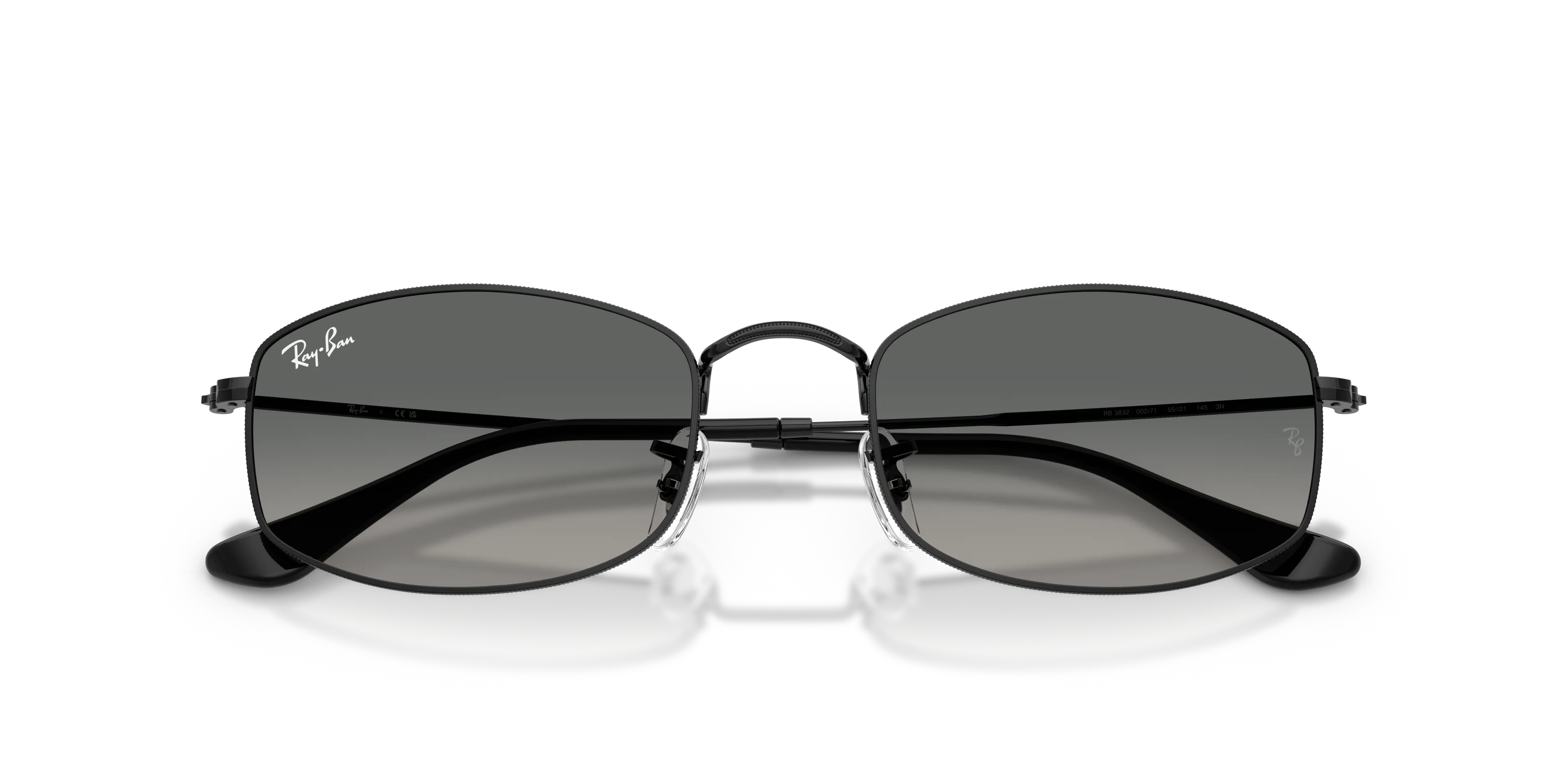 Ray - Ban RB3832 002/71 Occhiali da sole Metallo Nero Grigio Geometrica Normale Sfumato - immagine 2