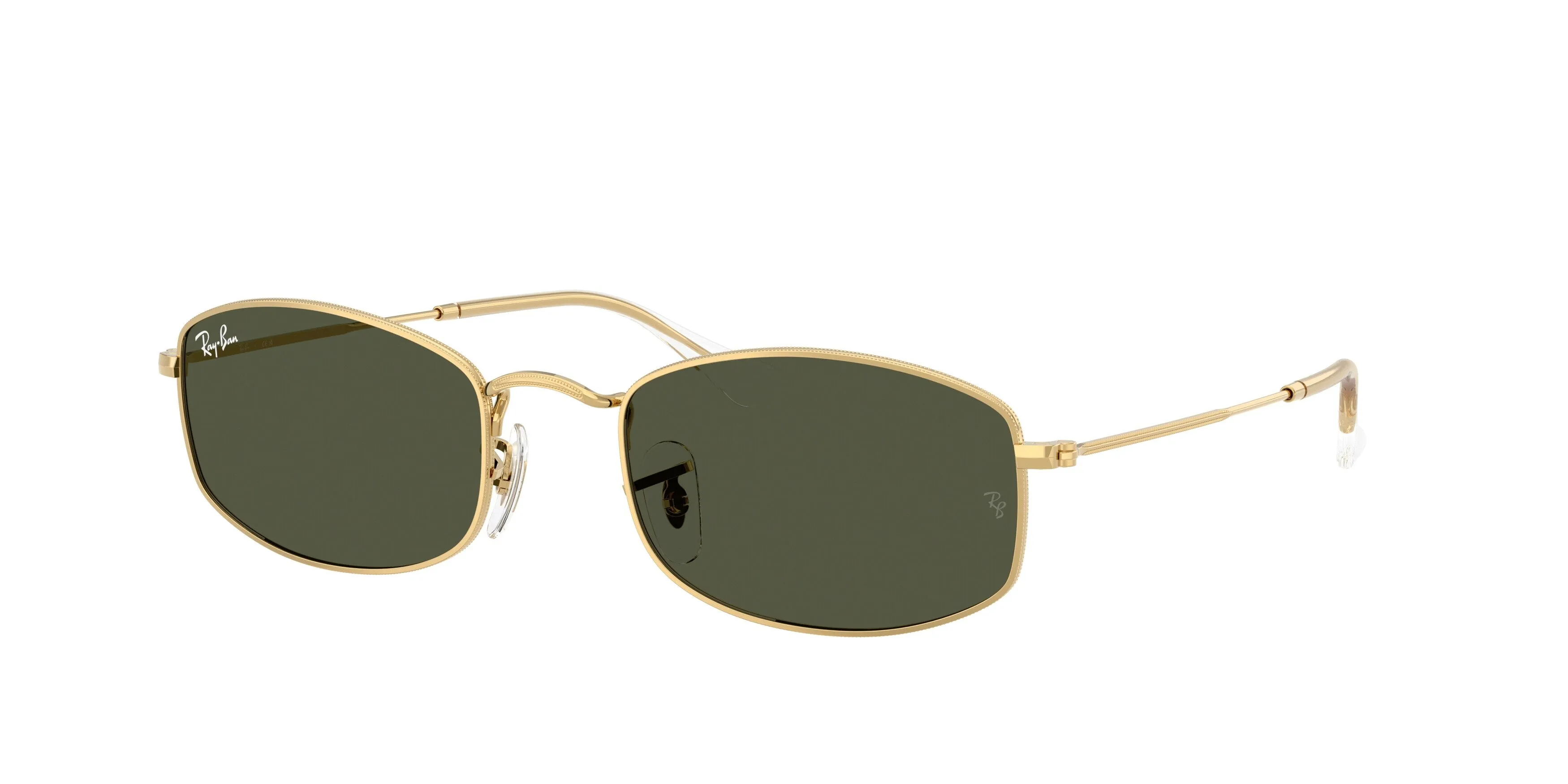 Ray - Ban RB3832 001/31 Occhiali da sole Metallo Oro Verde Geometrica Normale - immagine 1