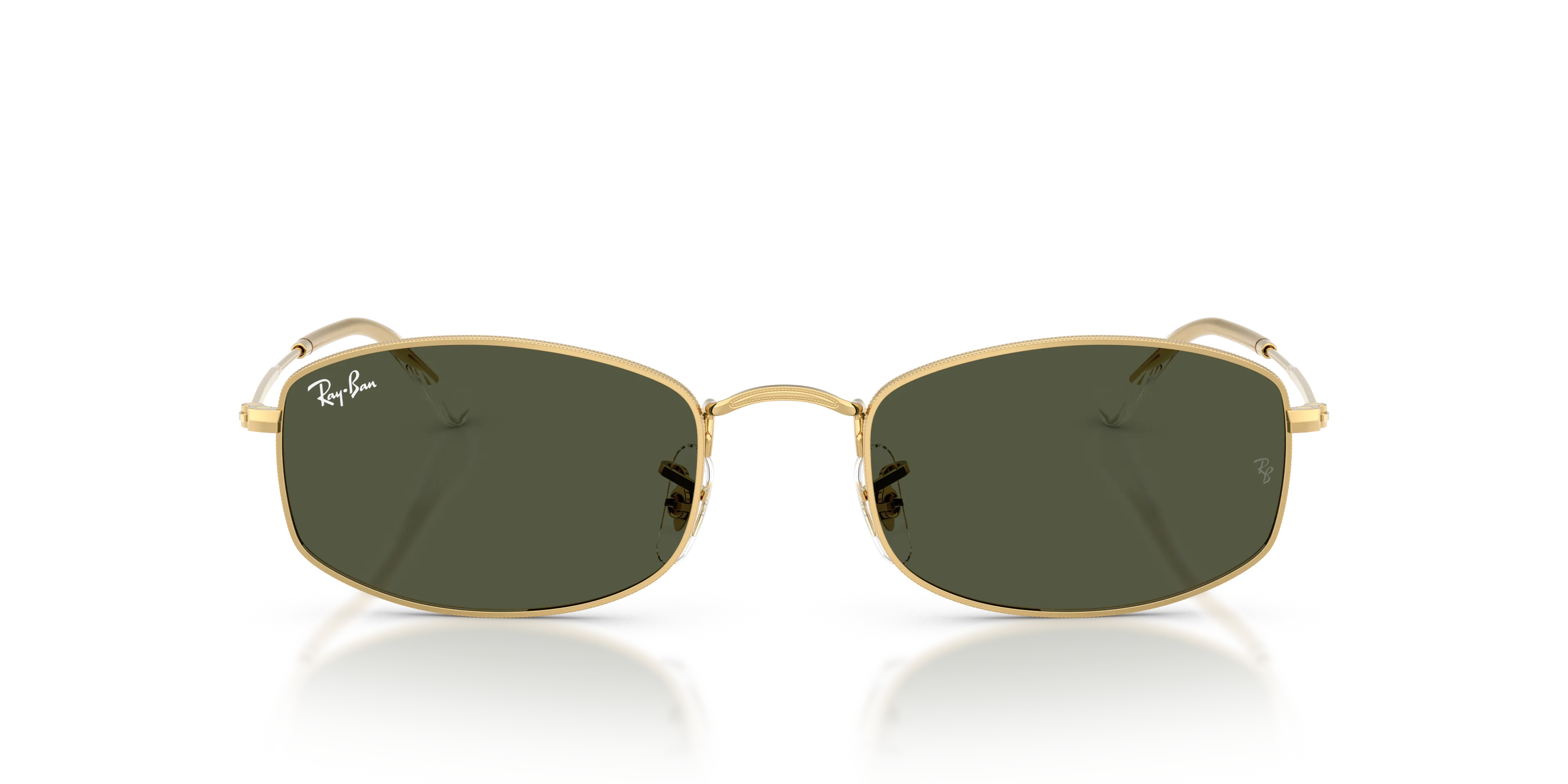 Ray - Ban RB3832 001/31 Occhiali da sole Metallo Oro Verde Geometrica Normale - immagine 3