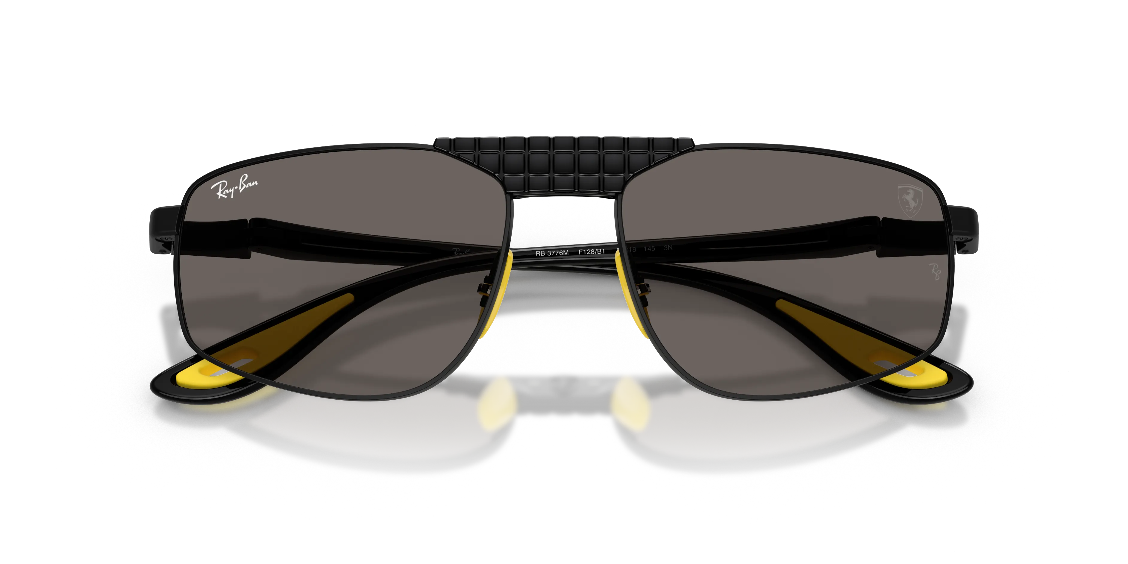 Ray - Ban RB3776M F128B1 Occhiali da sole Metallo Nero Grigio Geometrica Normale - immagine 2